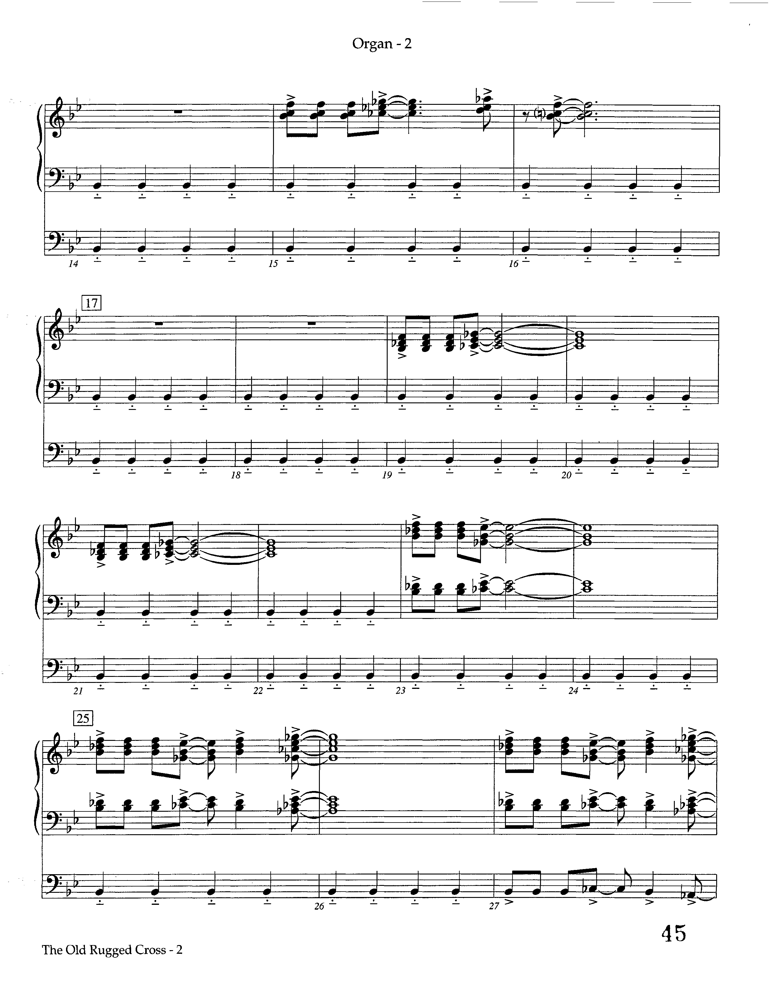 The Old Rugged Cross (Instrumental) Organ (Lifeway Worship / Arr. Marty Hamby)