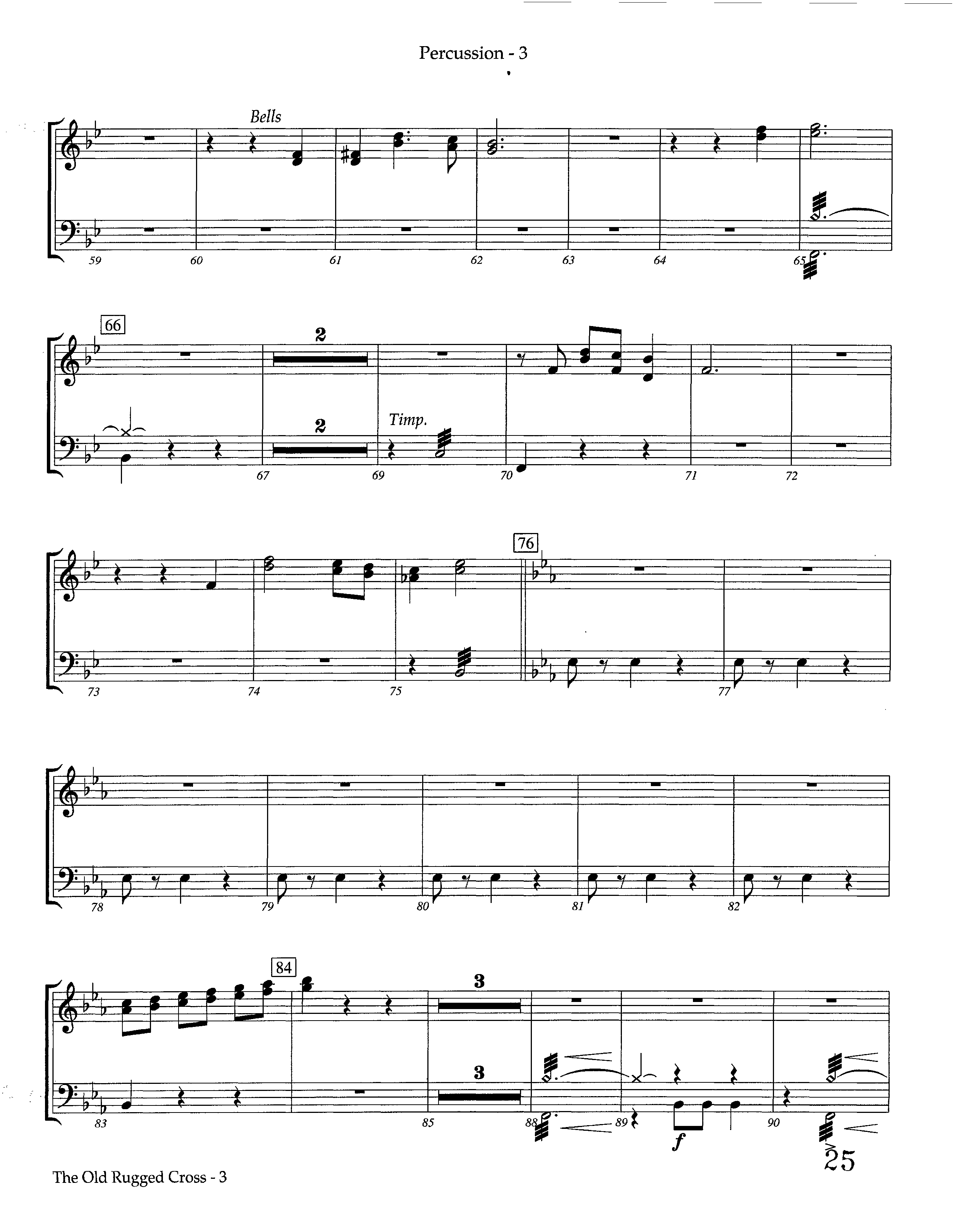 The Old Rugged Cross (Instrumental) Percussion (Lifeway Worship / Arr. Marty Hamby)