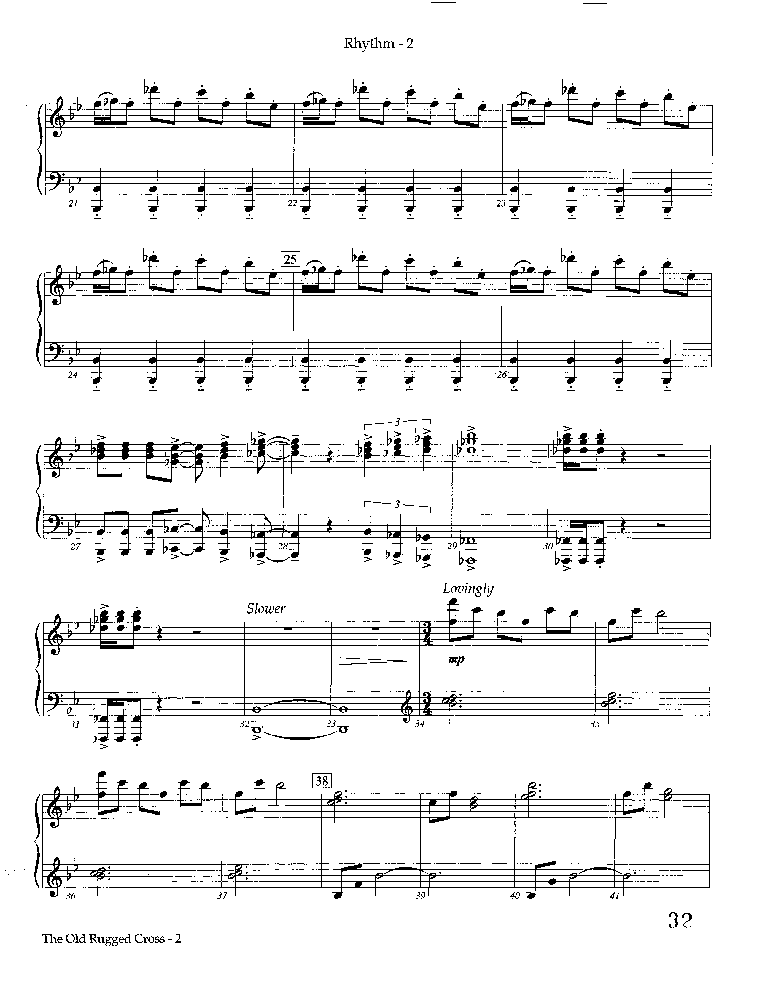 The Old Rugged Cross (Instrumental) Piano/Rhythm (Lifeway Worship / Arr. Marty Hamby)