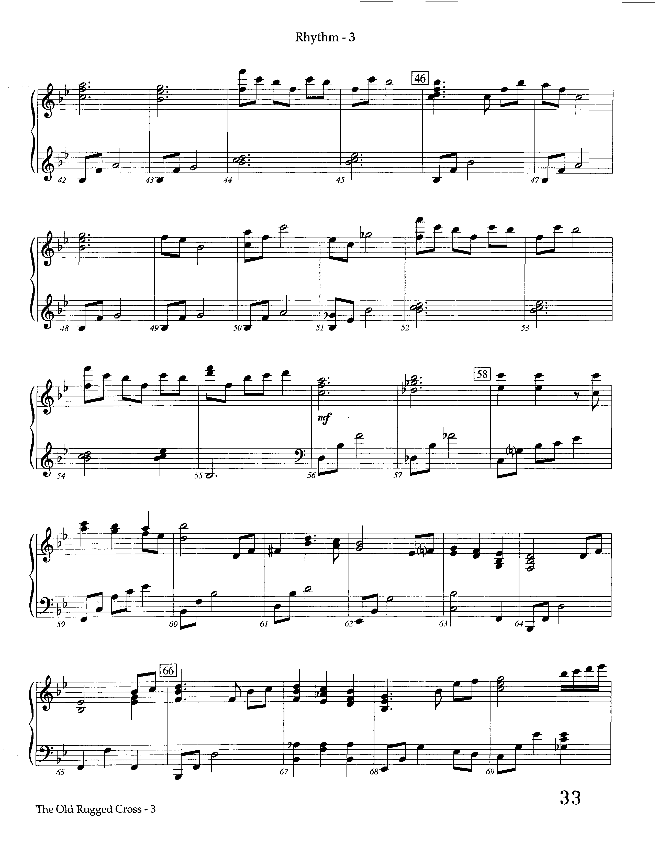 The Old Rugged Cross (Instrumental) Piano/Rhythm (Lifeway Worship / Arr. Marty Hamby)