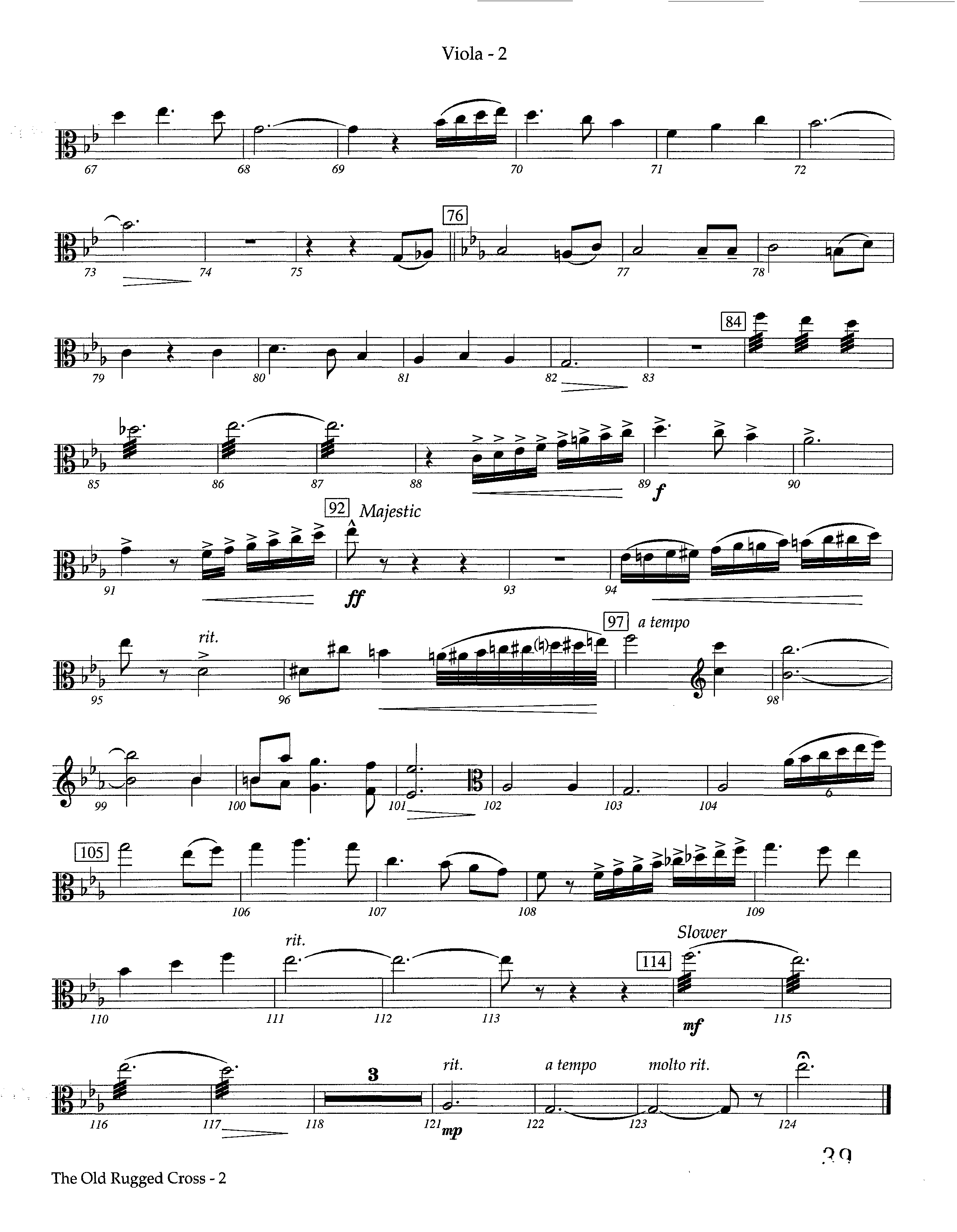 The Old Rugged Cross (Instrumental) Viola (Lifeway Worship / Arr. Marty Hamby)