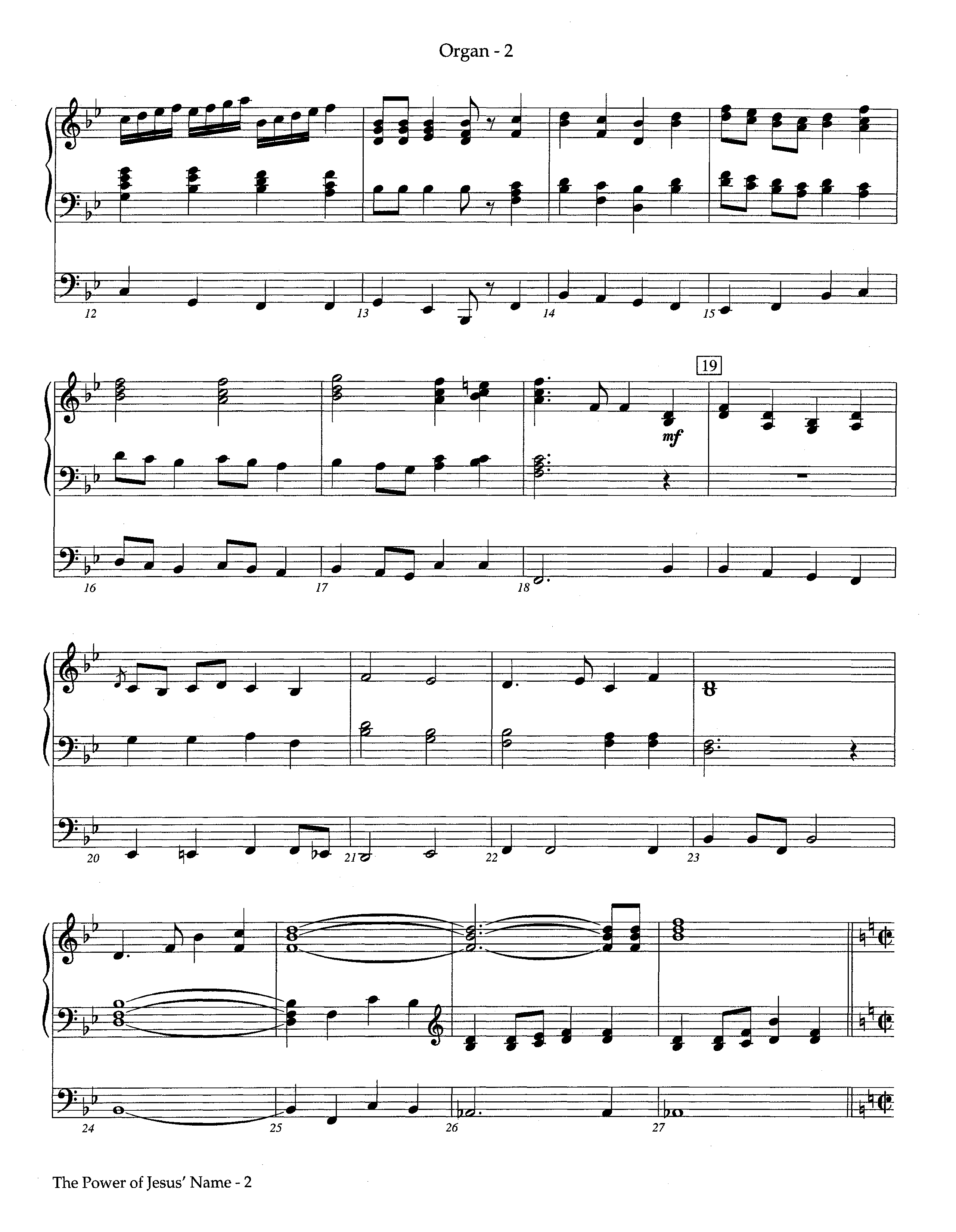 The Power Of Jesus' Name (Instrumental) Organ (Lifeway Worship / Arr. Jeff Cranfill)