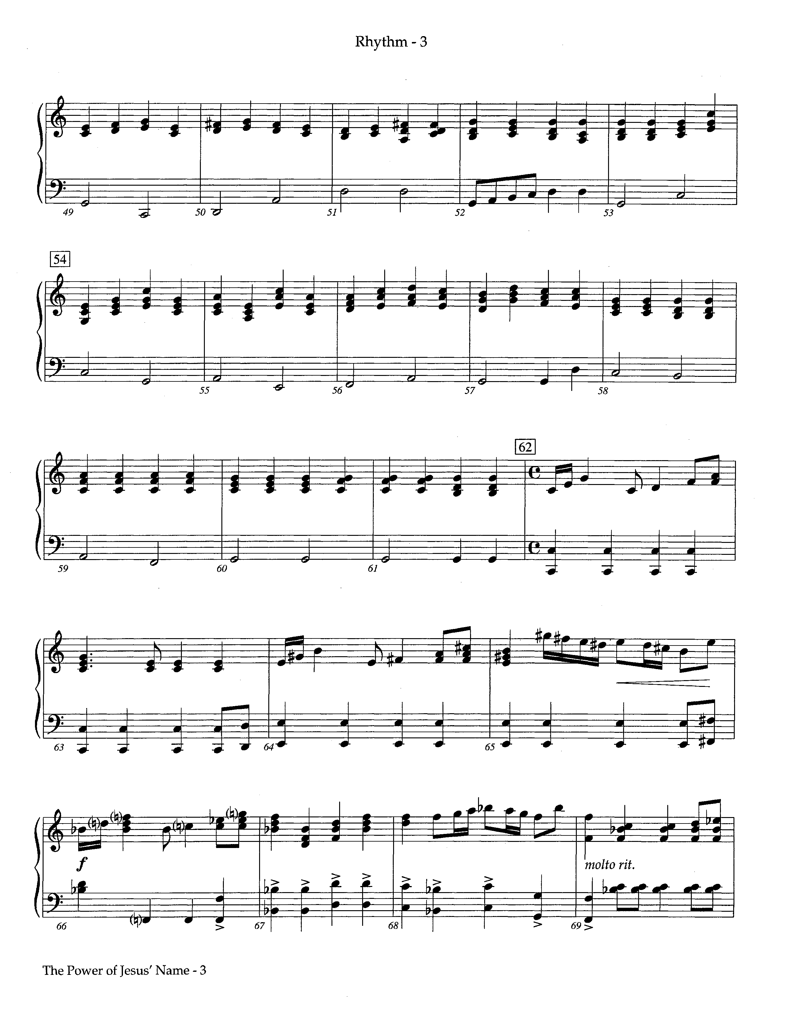 The Power Of Jesus' Name (Instrumental) Piano/Rhythm (Lifeway Worship / Arr. Jeff Cranfill)