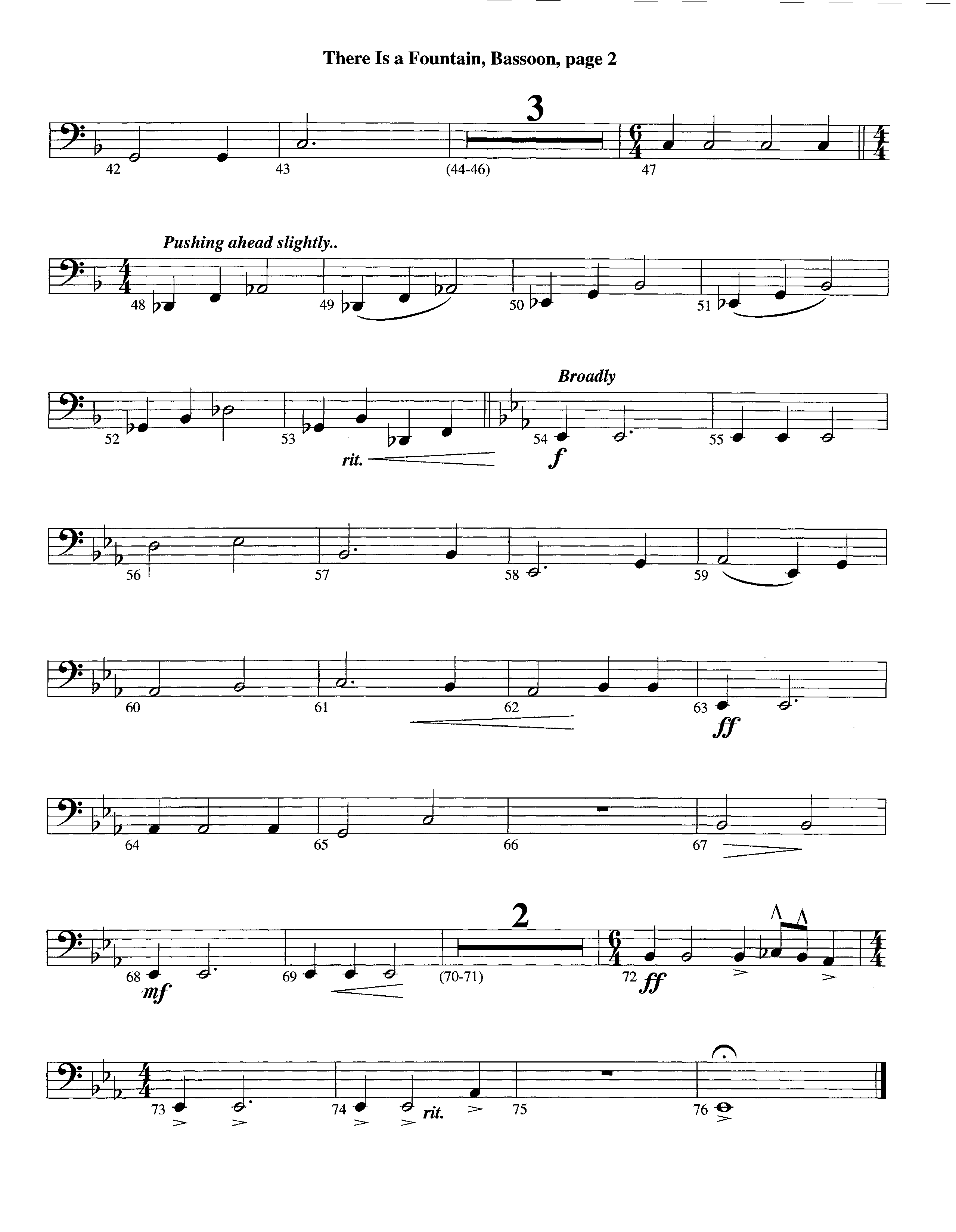 There Is A Fountain (Instrumental) Bassoon (Lifeway Worship / Arr. Jeff Cranfill)