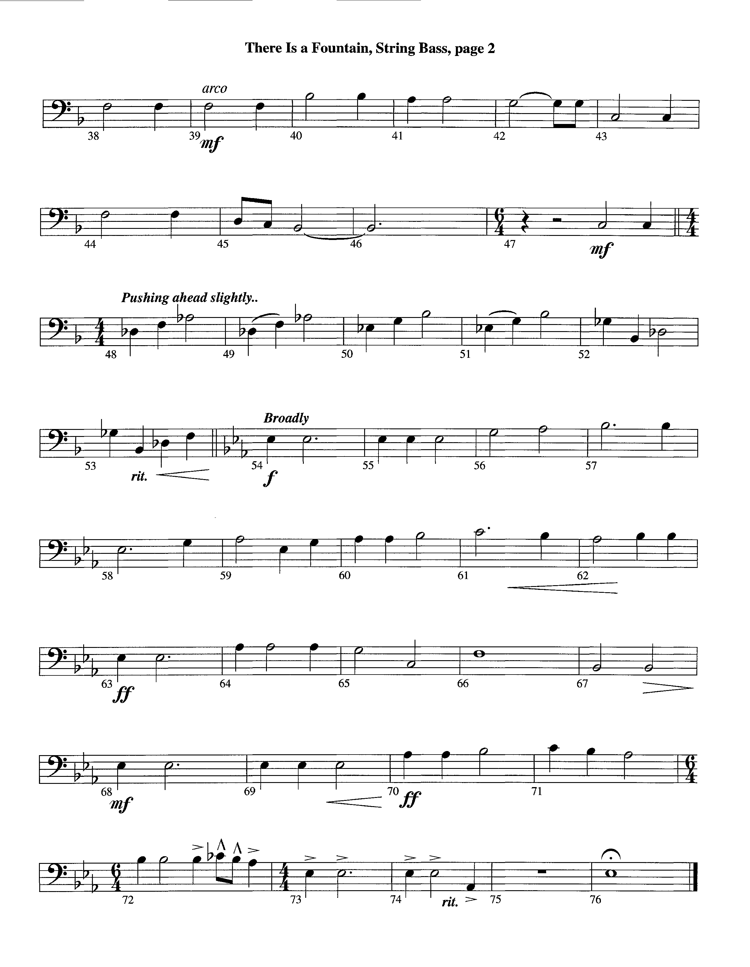 There Is A Fountain (Instrumental) Double Bass (Lifeway Worship / Arr. Jeff Cranfill)