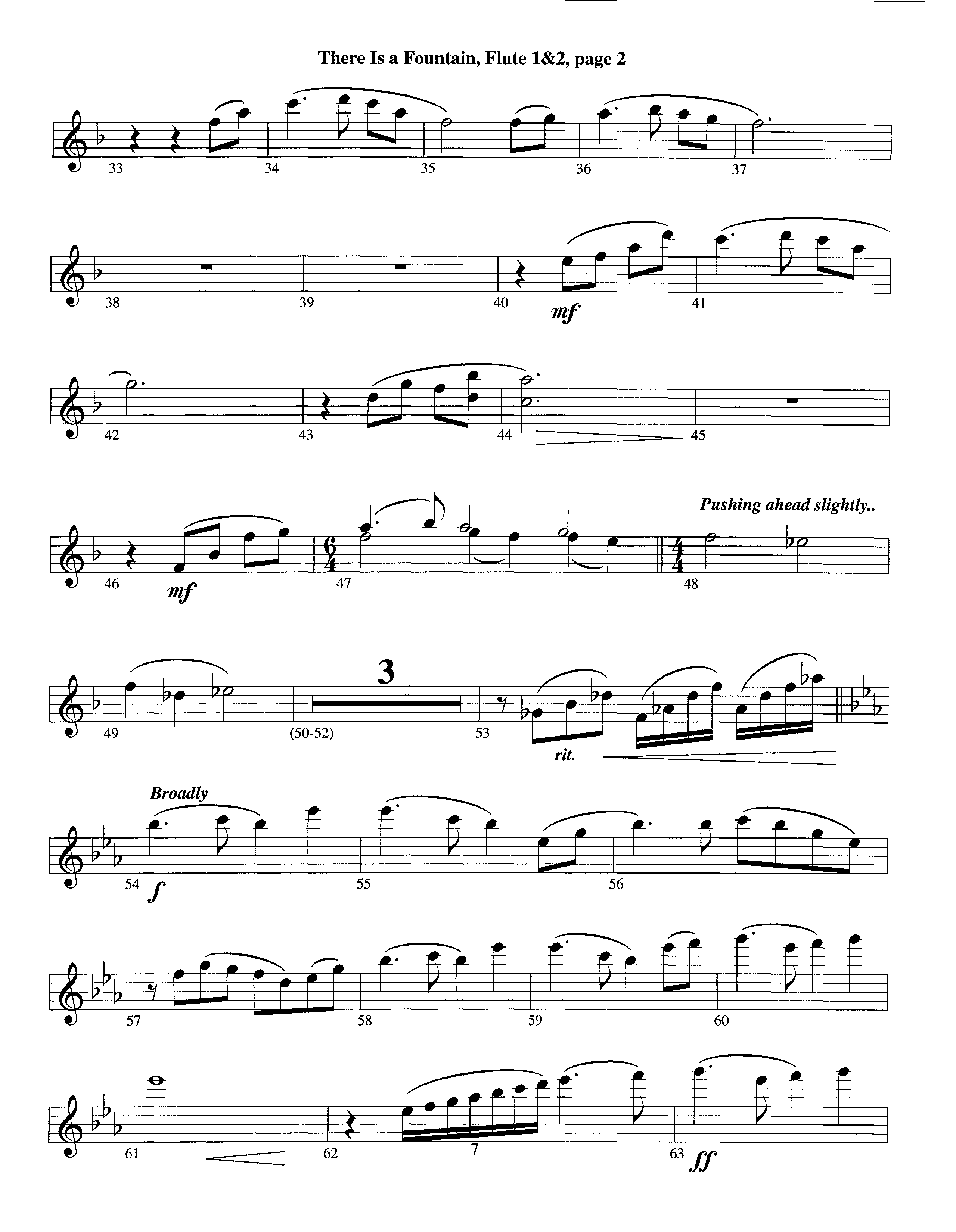 There Is A Fountain (Instrumental) Flute 1/2 (Lifeway Worship / Arr. Jeff Cranfill)