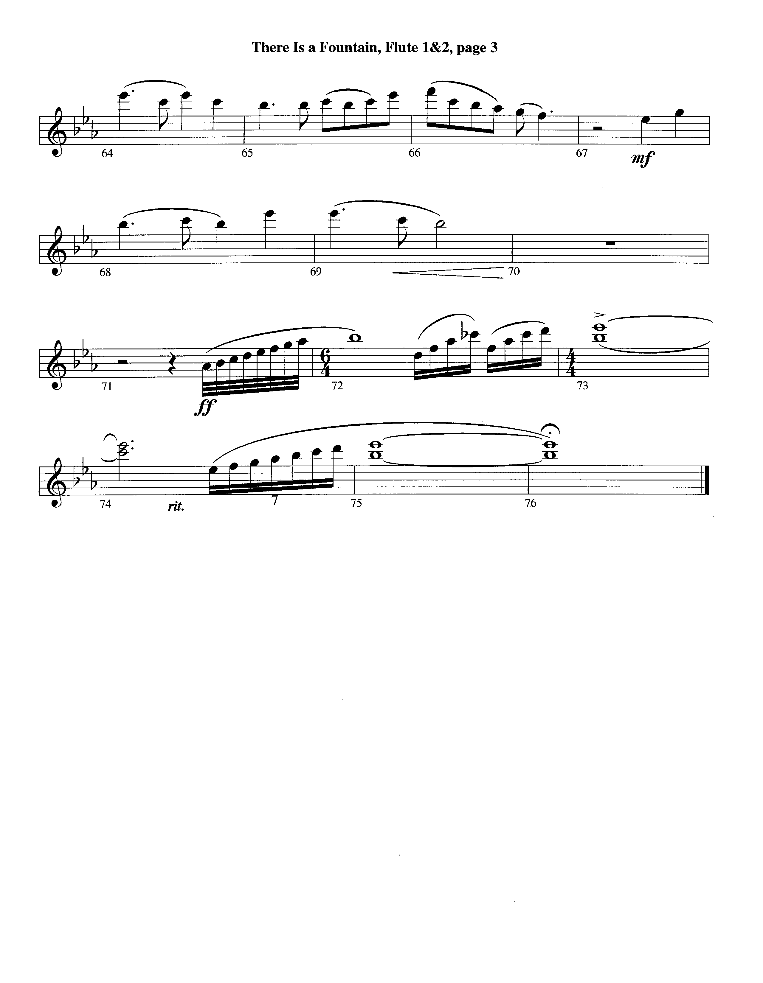 There Is A Fountain (Instrumental) Flute 1/2 (Lifeway Worship / Arr. Jeff Cranfill)