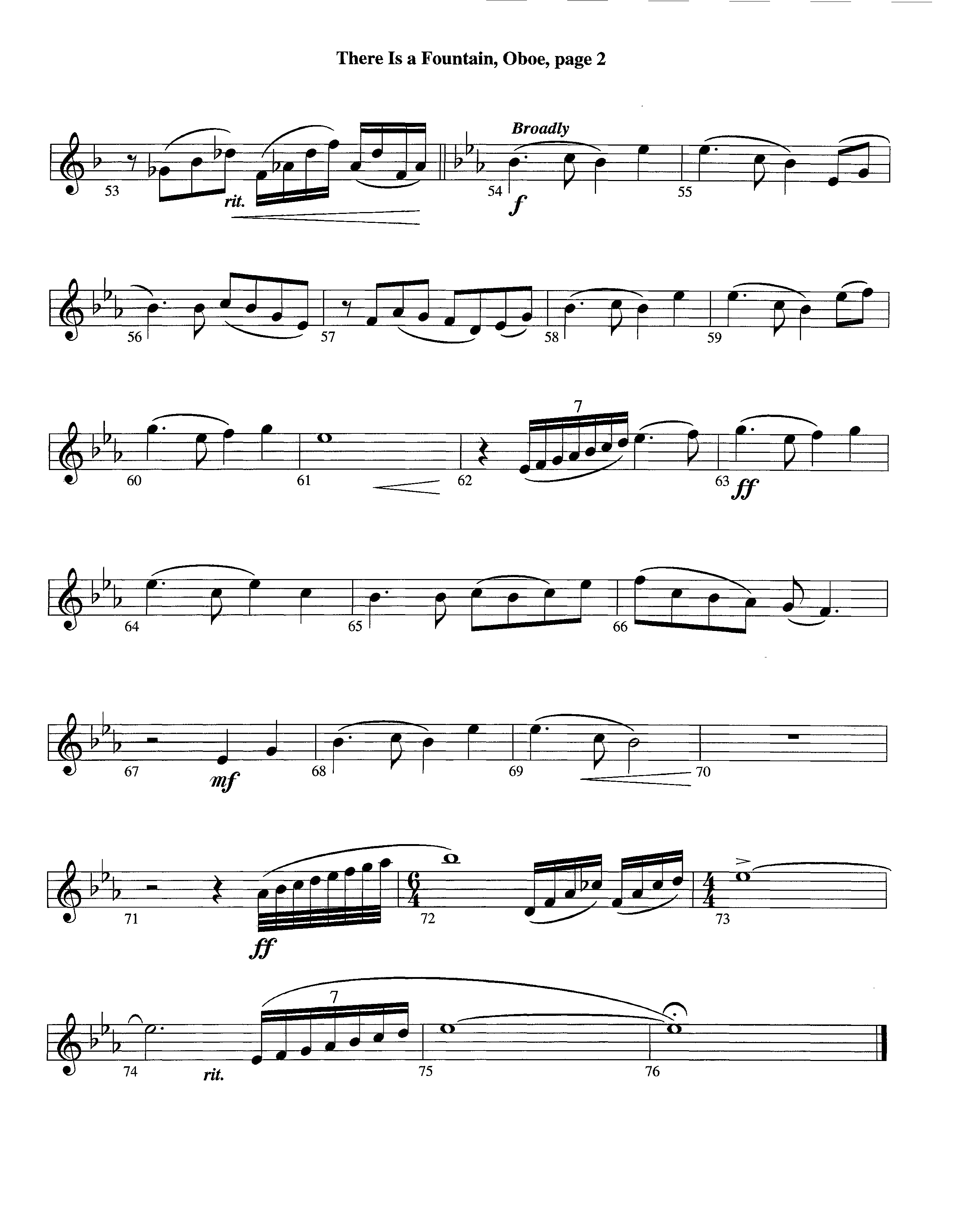 There Is A Fountain (Instrumental) Oboe (Lifeway Worship / Arr. Jeff Cranfill)