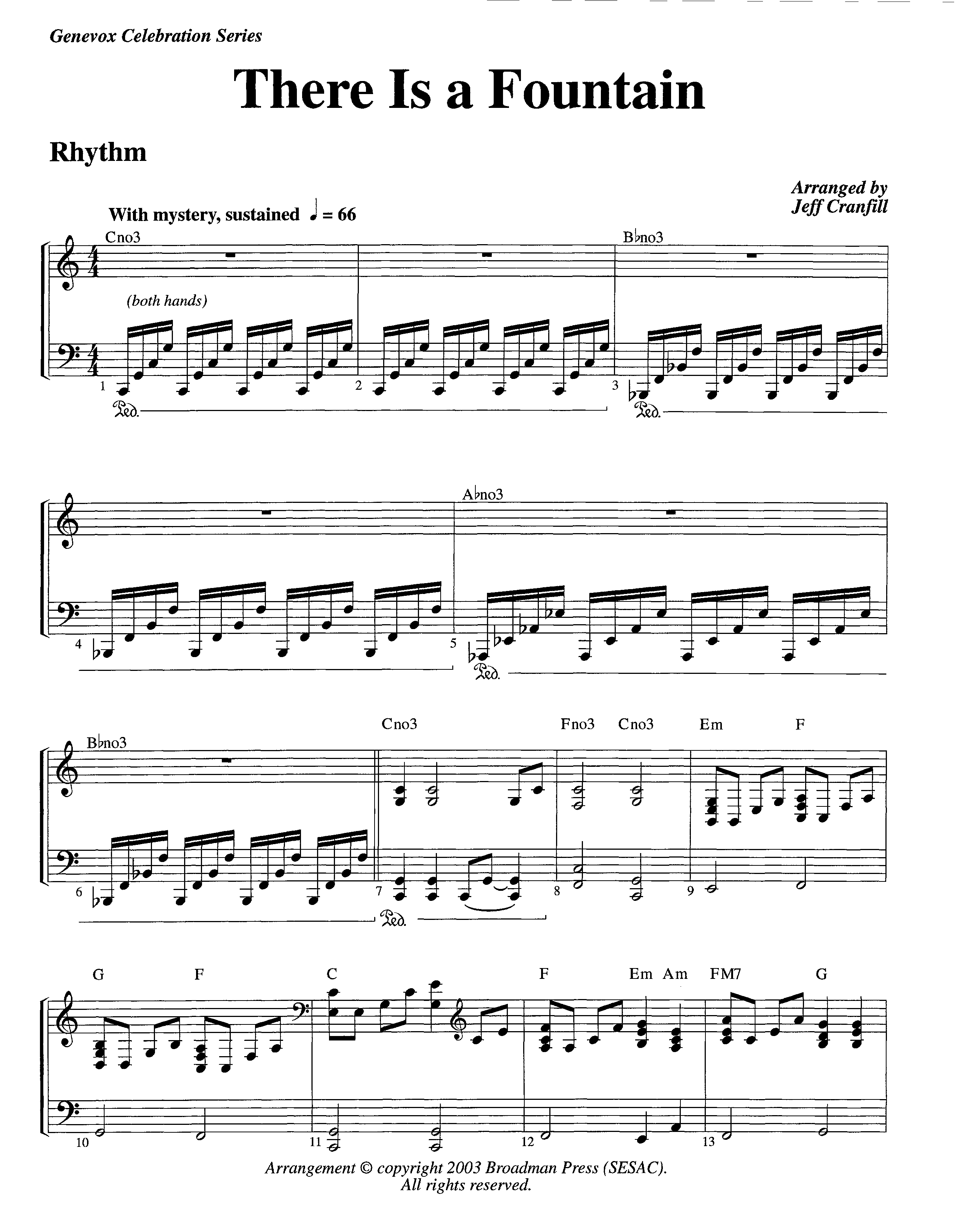 There Is A Fountain (Instrumental) Piano/Rhythm (Lifeway Worship / Arr. Jeff Cranfill)