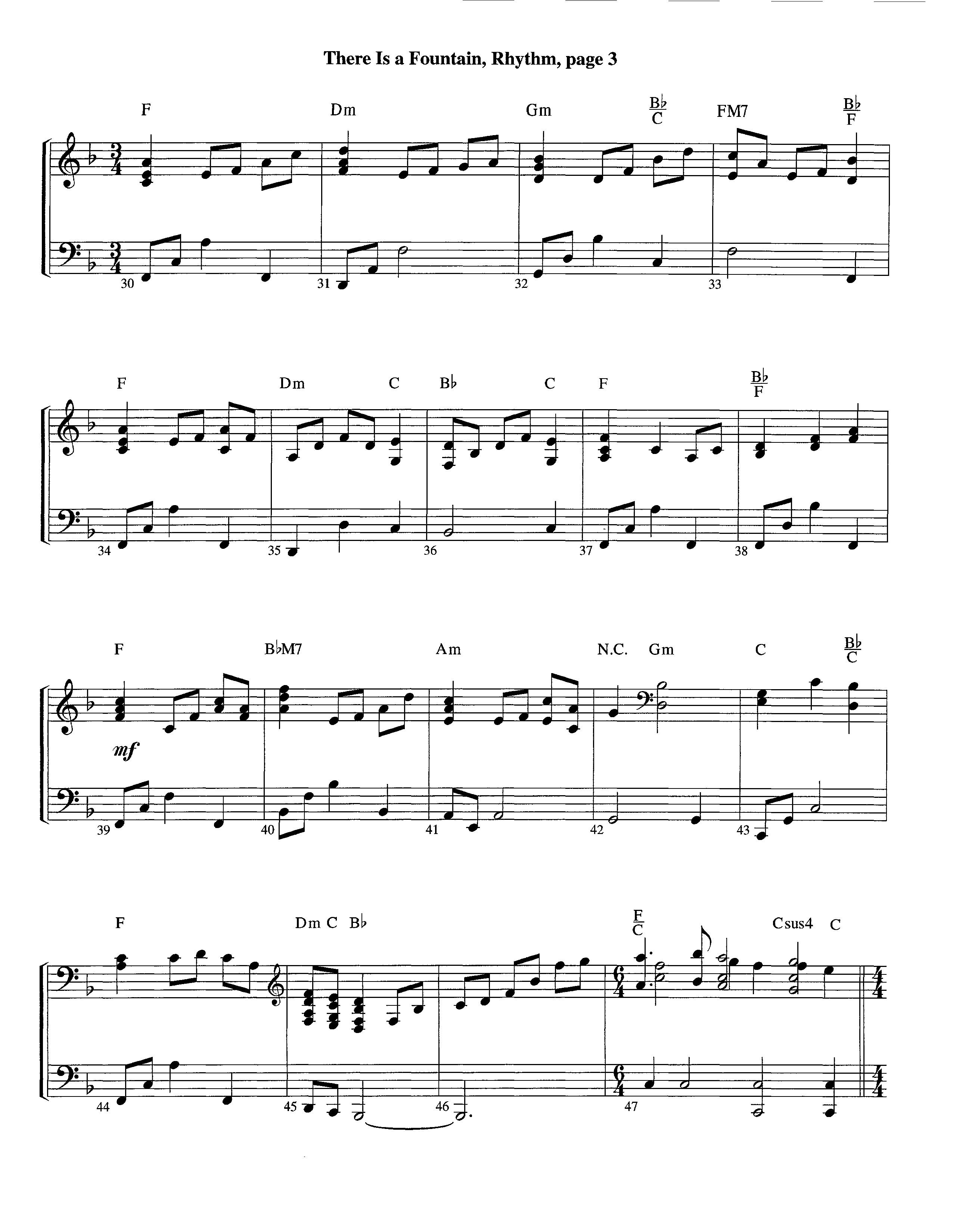 There Is A Fountain (Instrumental) Piano/Rhythm (Lifeway Worship / Arr. Jeff Cranfill)