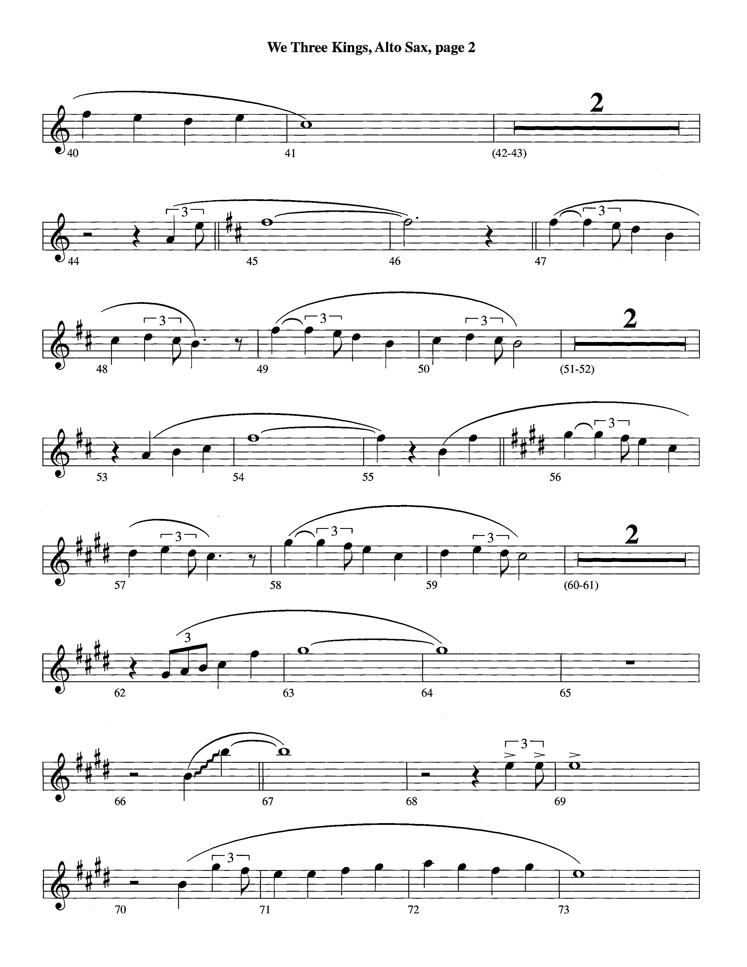 We Three Kings (Instrumental) Alto Sax (Lifeway Worship / Arr. Richard Kingsmore)