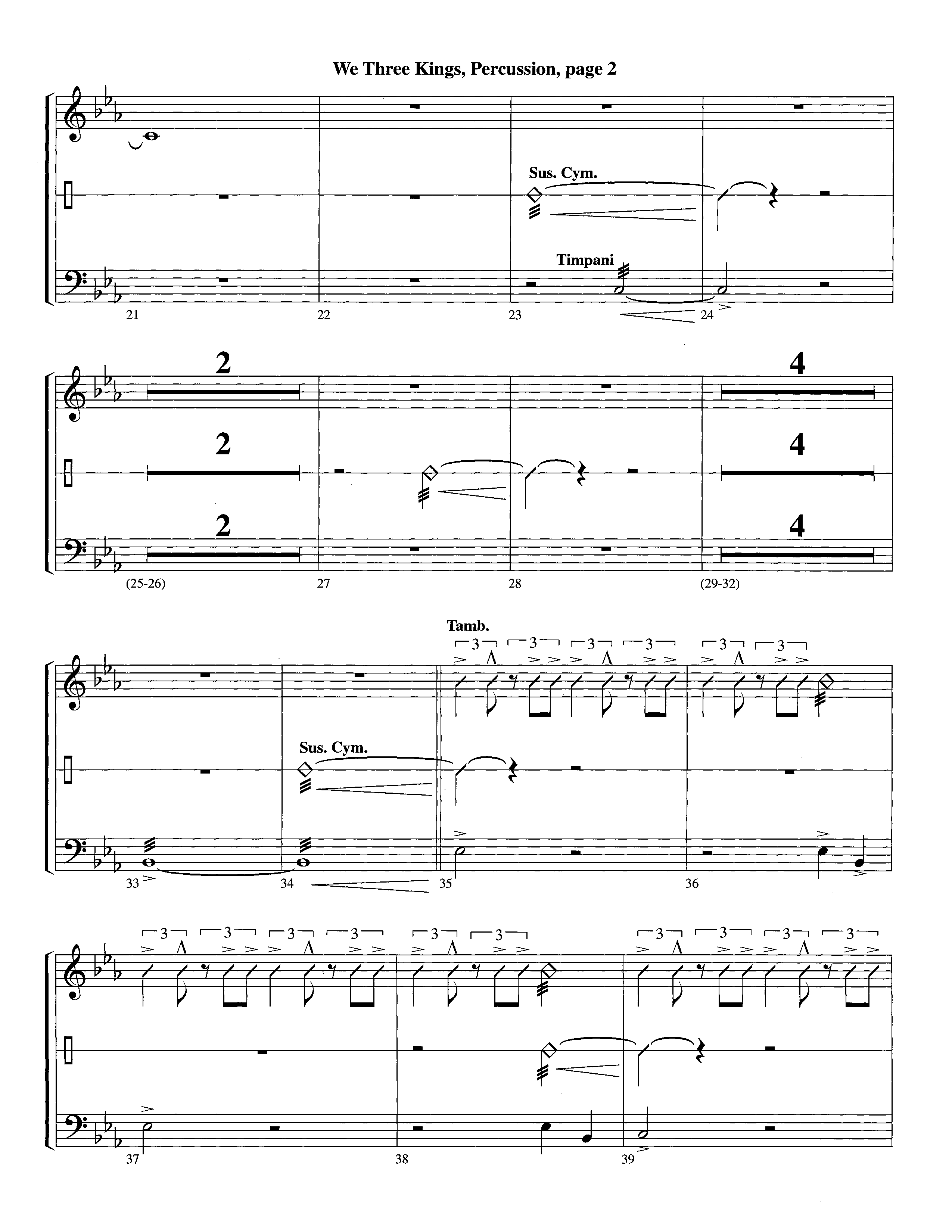 We Three Kings (Instrumental) Percussion (Lifeway Worship / Arr. Richard Kingsmore)