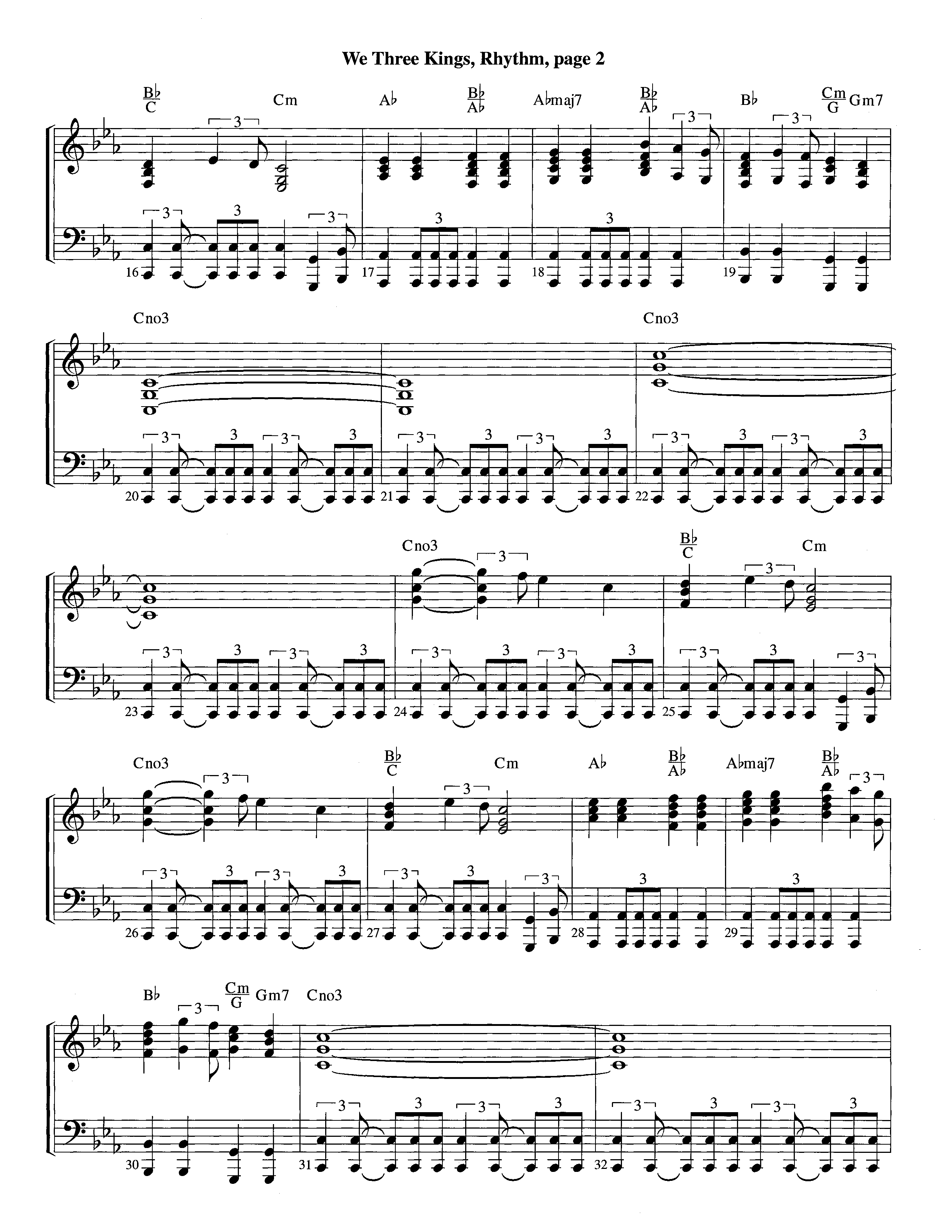 We Three Kings (Instrumental) Piano/Rhythm (Lifeway Worship / Arr. Richard Kingsmore)