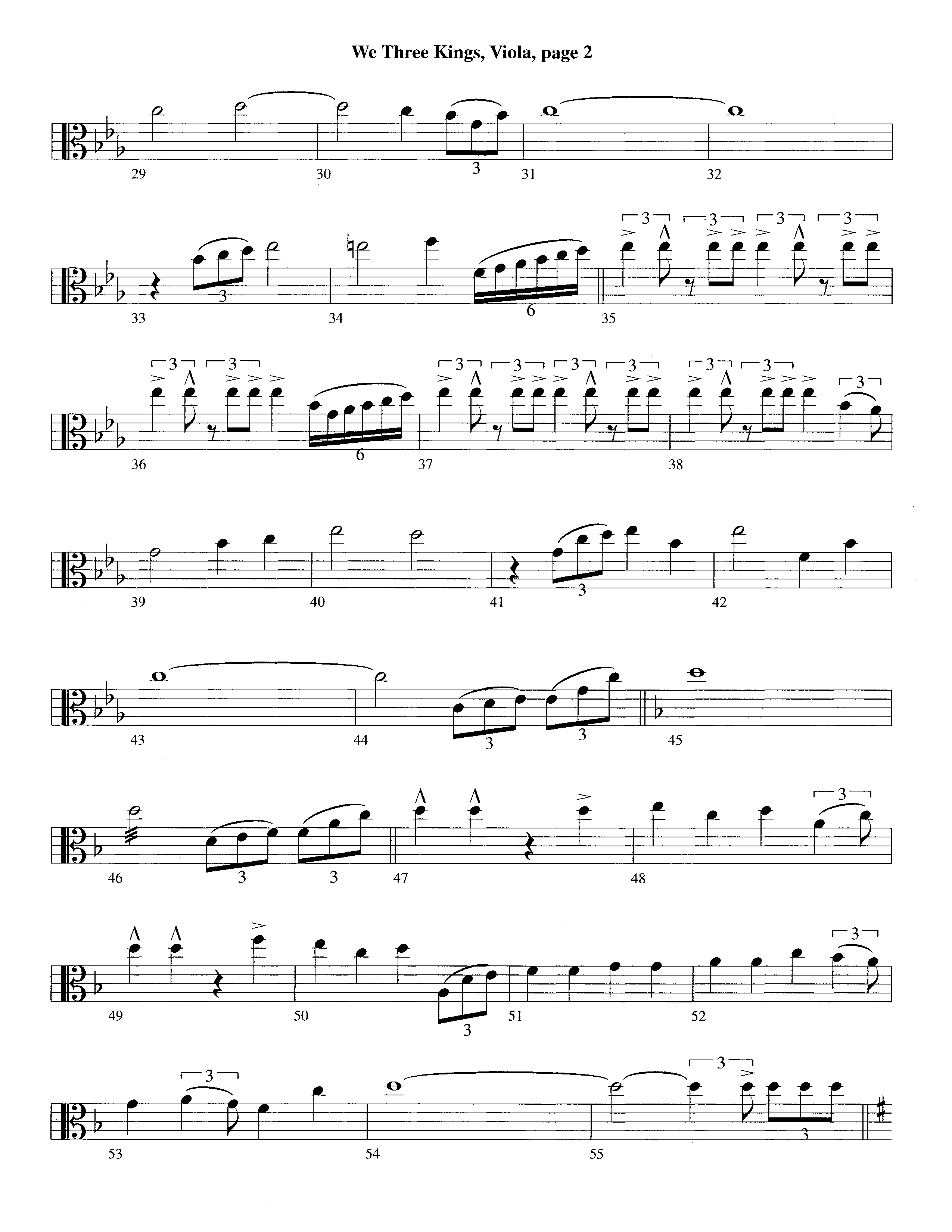 We Three Kings (Instrumental) Viola (Lifeway Worship / Arr. Richard Kingsmore)