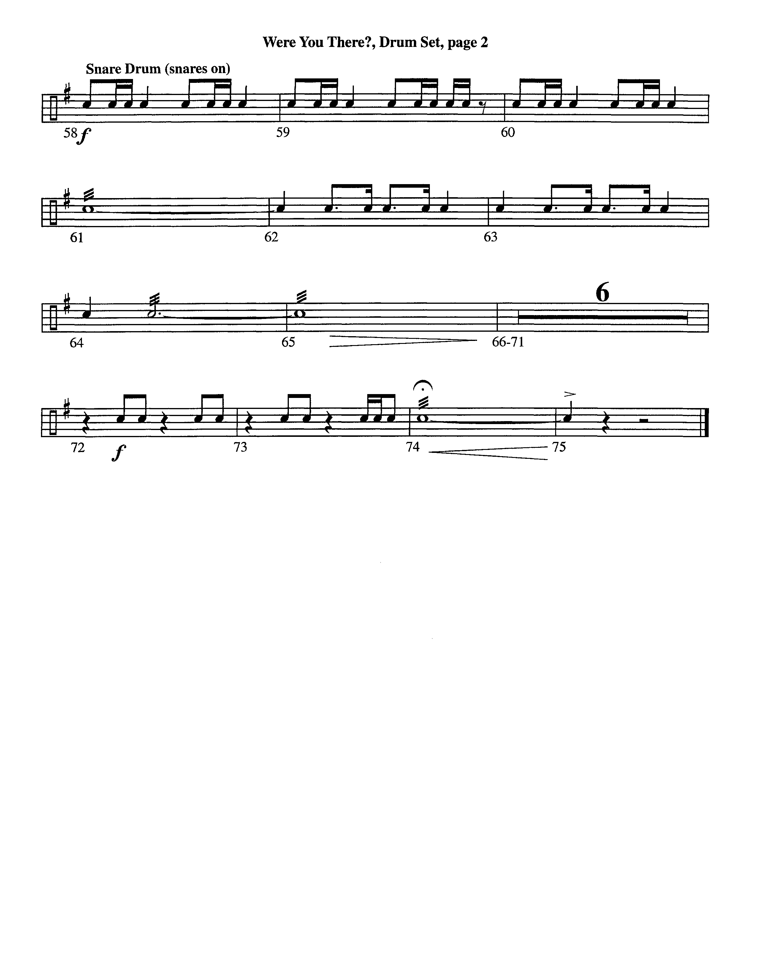 Were You There (Instrumental) Drum Set (Lifeway Worship / Arr. Jeff Cranfill)