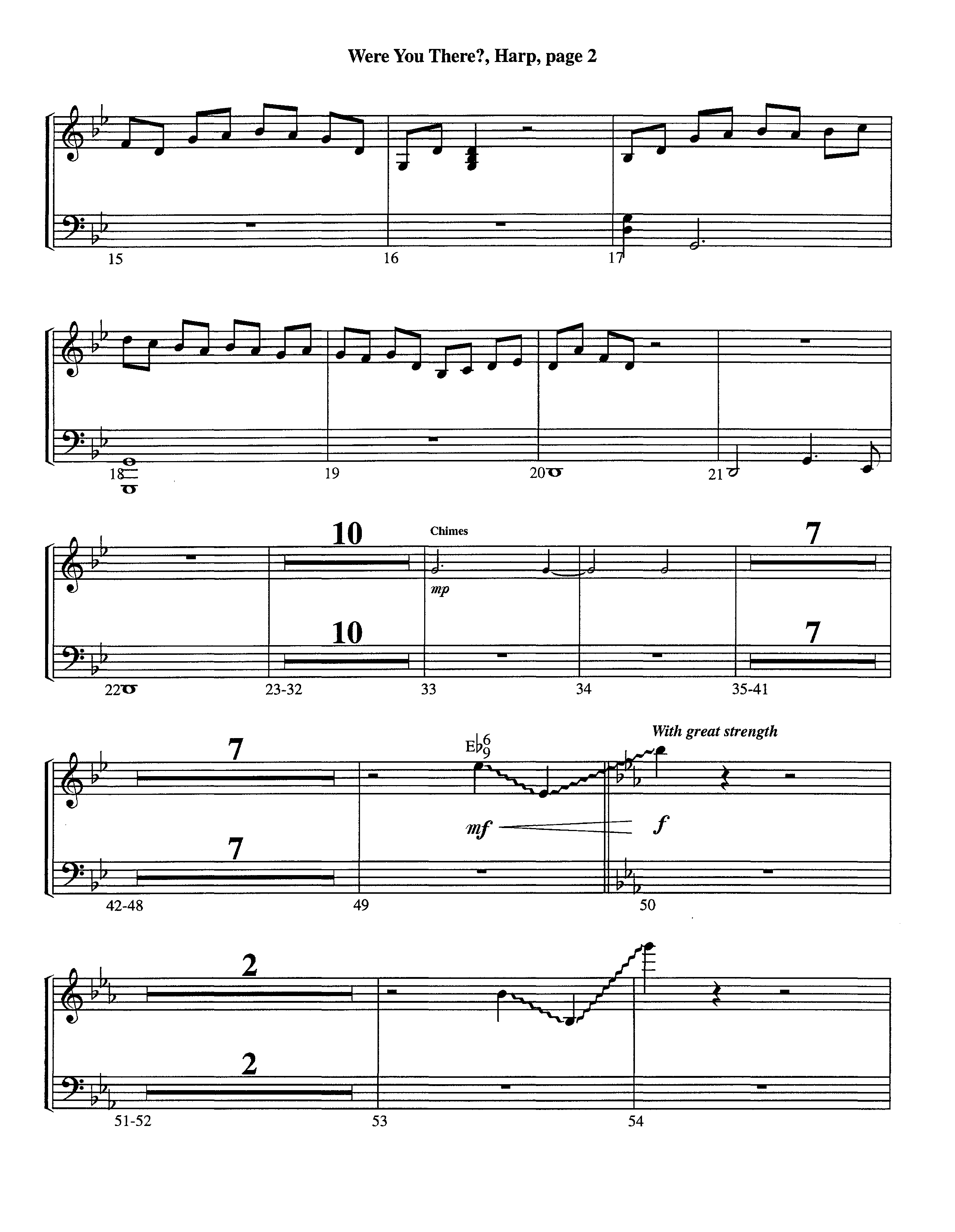 Were You There (Instrumental) Harp (Lifeway Worship / Arr. Jeff Cranfill)