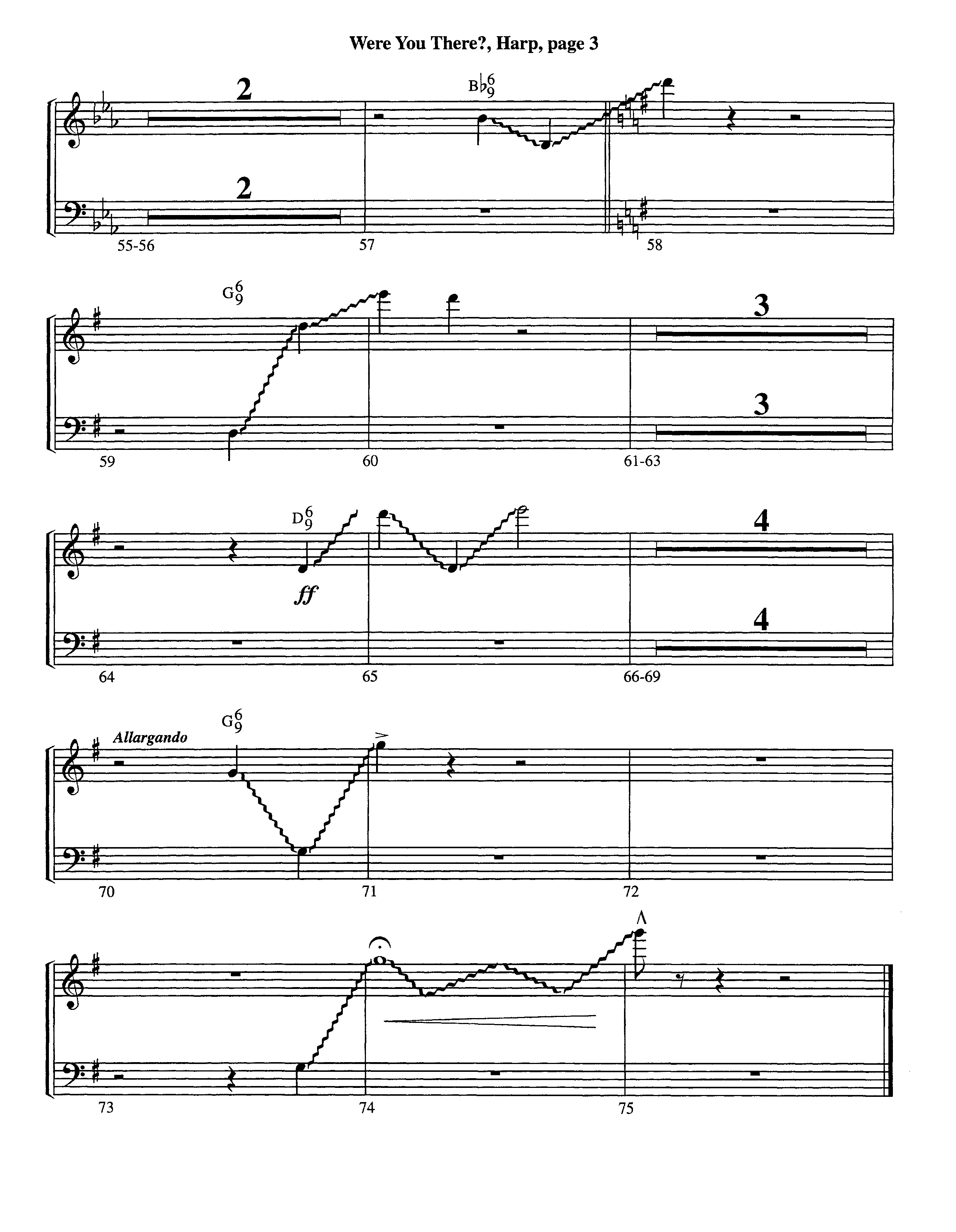 Were You There (Instrumental) Harp (Lifeway Worship / Arr. Jeff Cranfill)