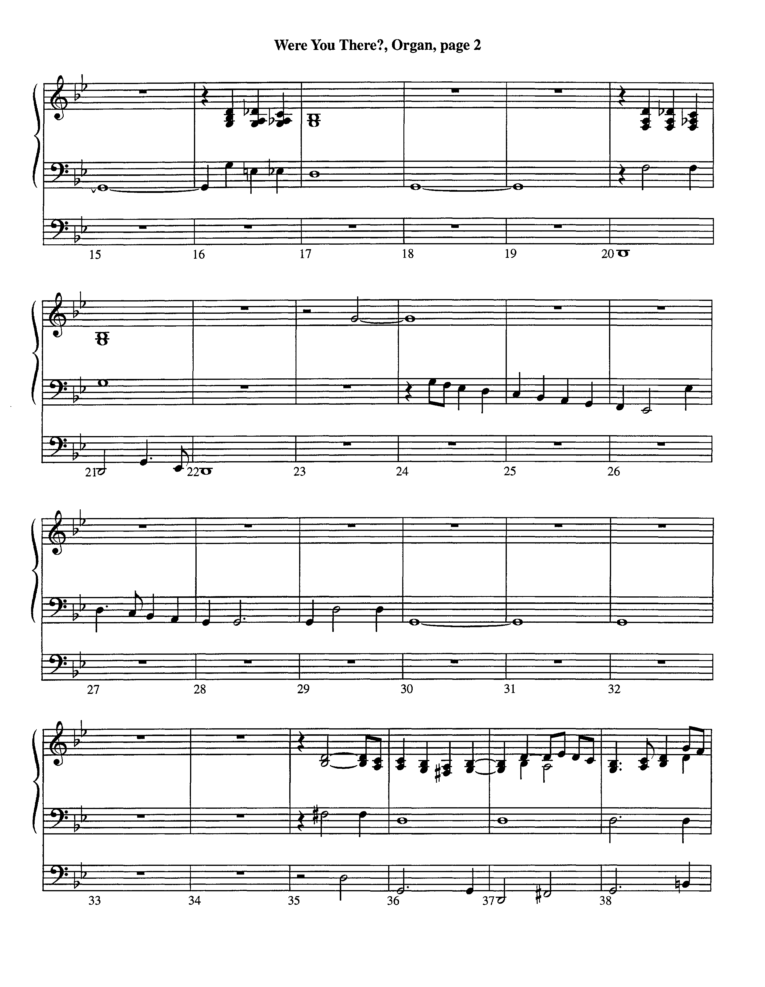 Were You There (Instrumental) Organ (Lifeway Worship / Arr. Jeff Cranfill)