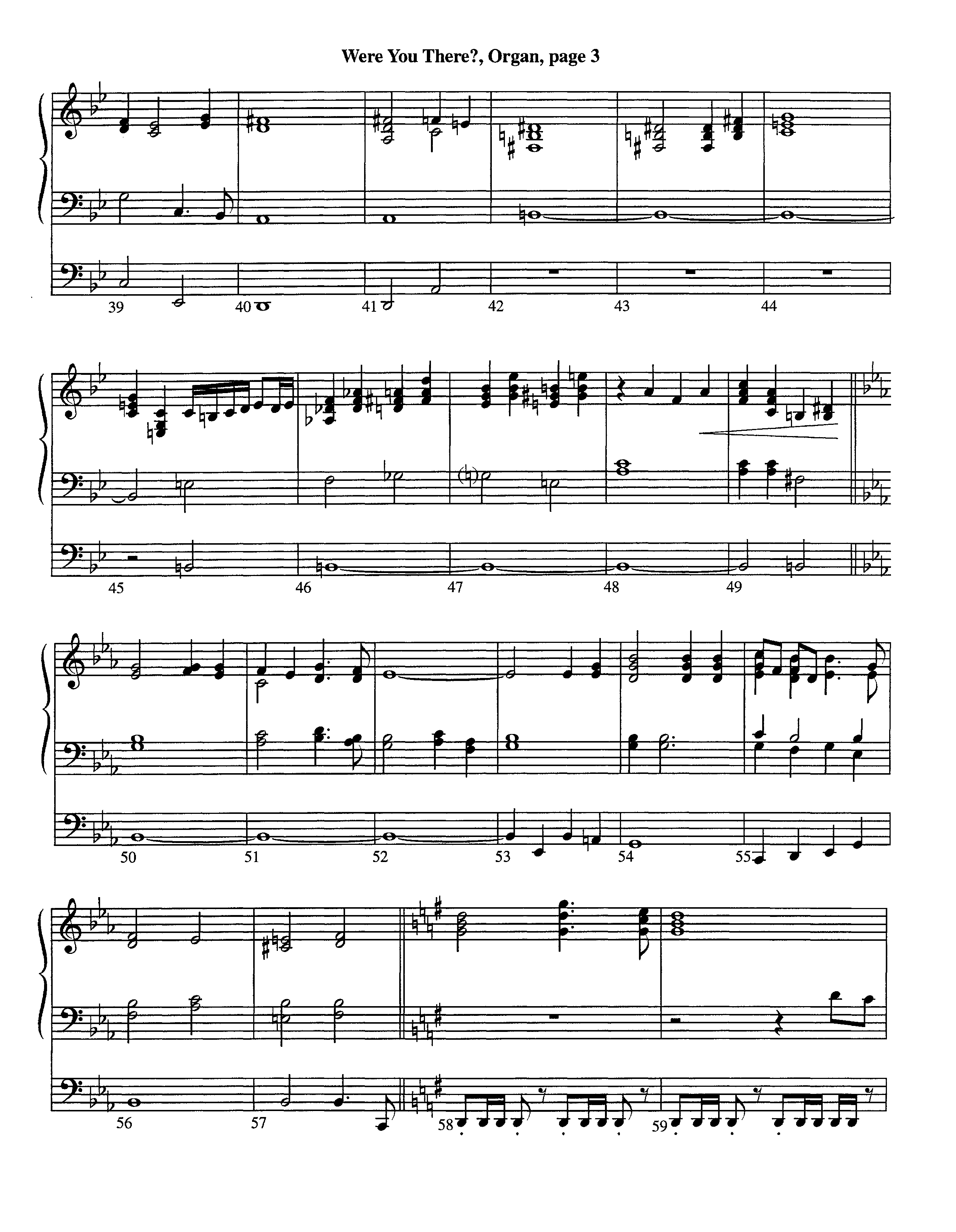 Were You There (Instrumental) Organ (Lifeway Worship / Arr. Jeff Cranfill)