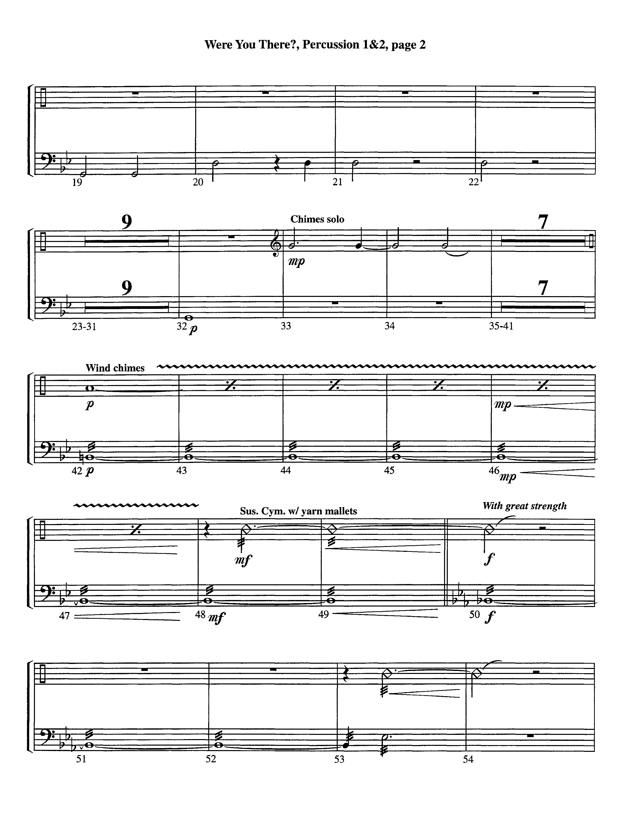 Were You There (Instrumental) Percussion 1/2 (Lifeway Worship / Arr. Jeff Cranfill)