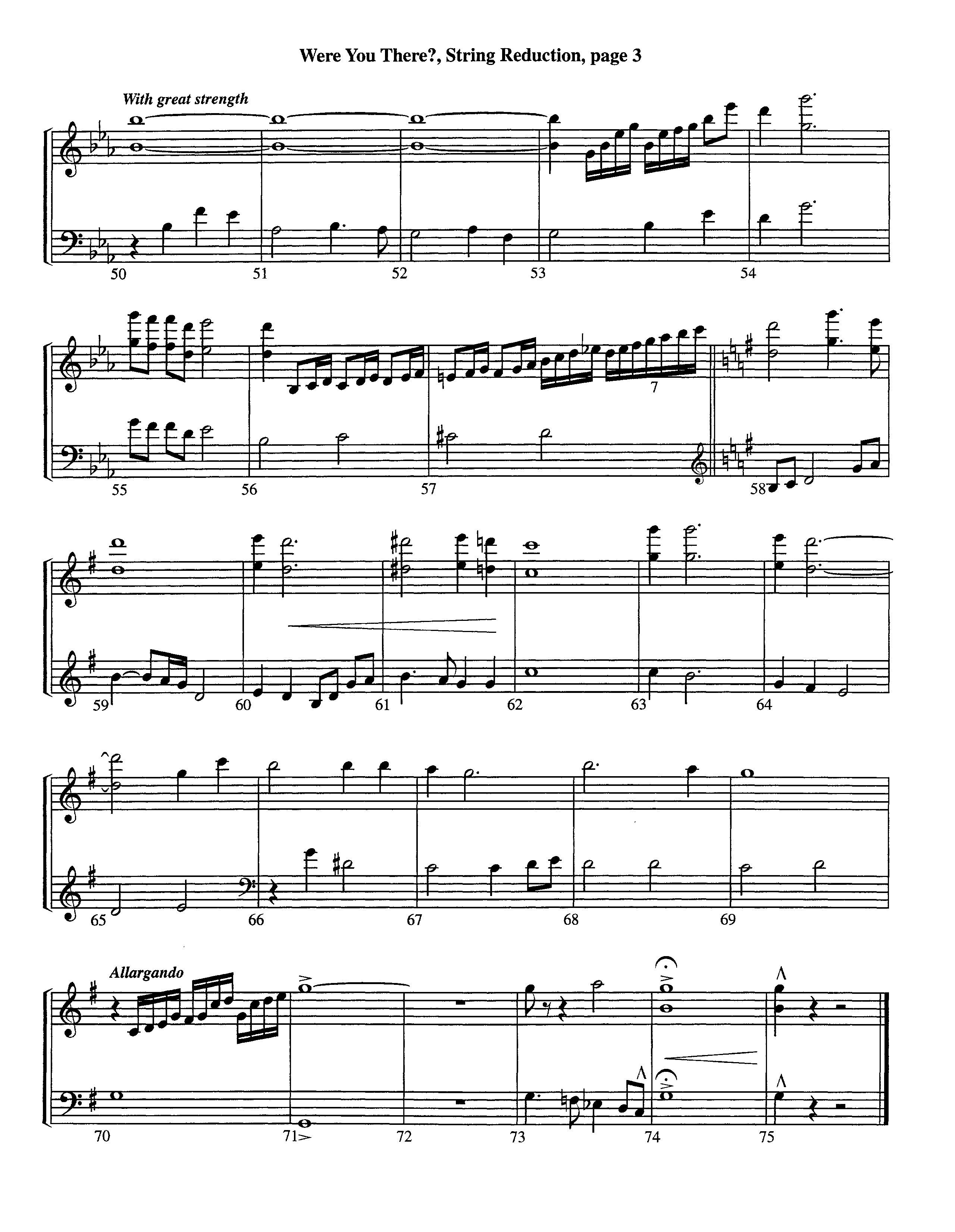 Were You There (Instrumental) String Reduction (Lifeway Worship / Arr. Jeff Cranfill)