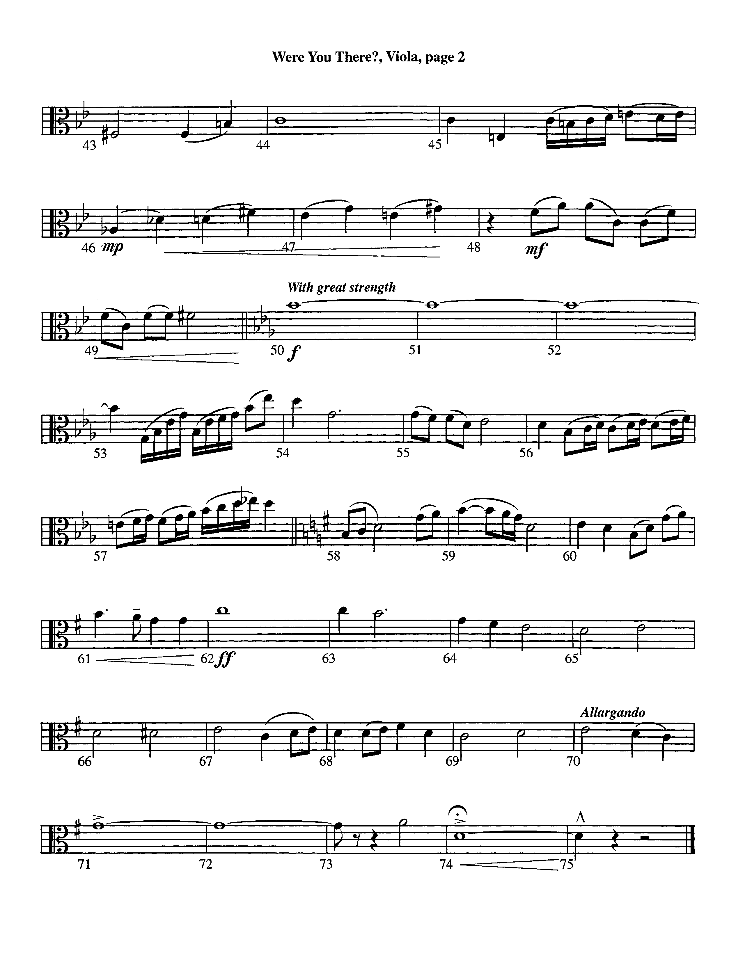 Were You There (Instrumental) Viola (Lifeway Worship / Arr. Jeff Cranfill)