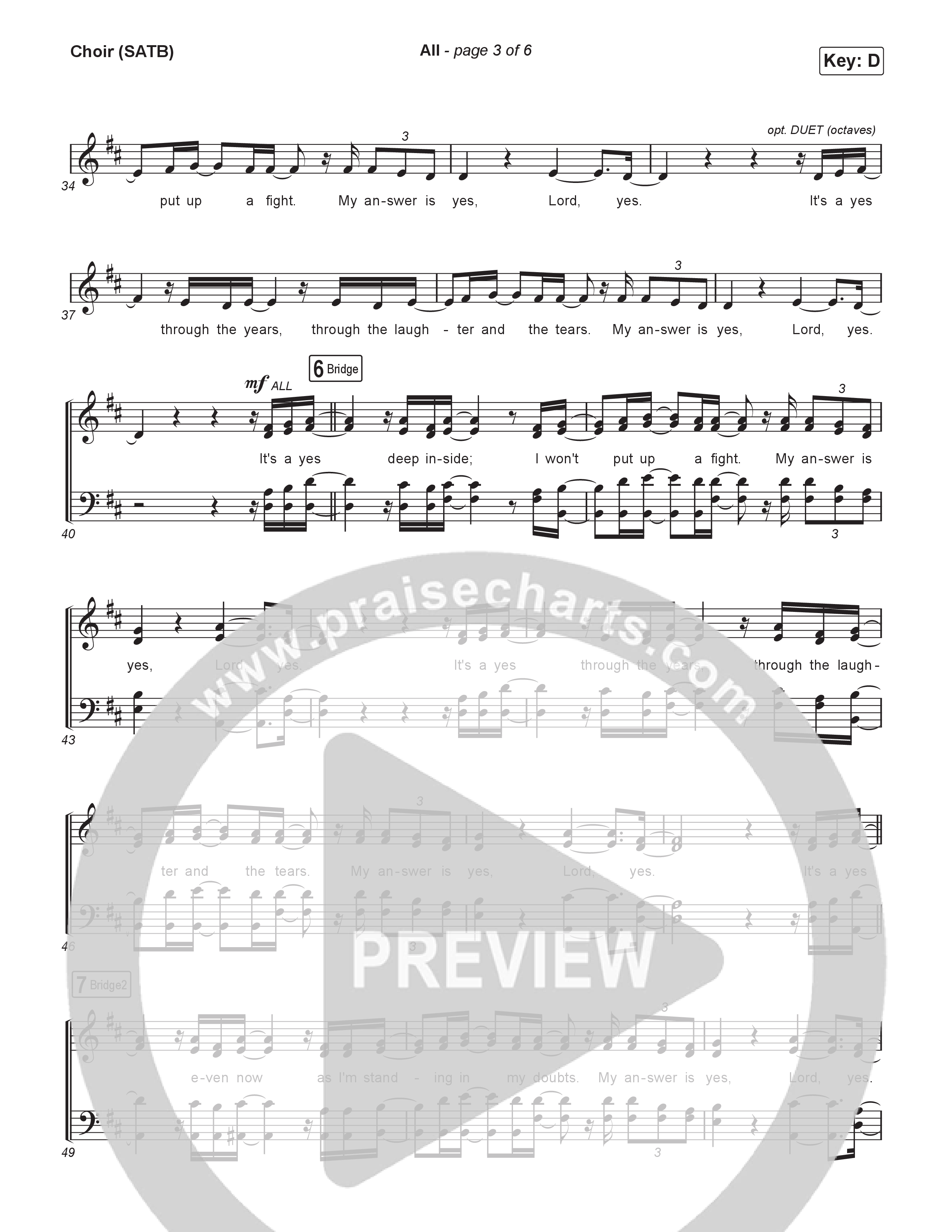 All (Live) Choir Sheet (SATB) (Chandler Moore)