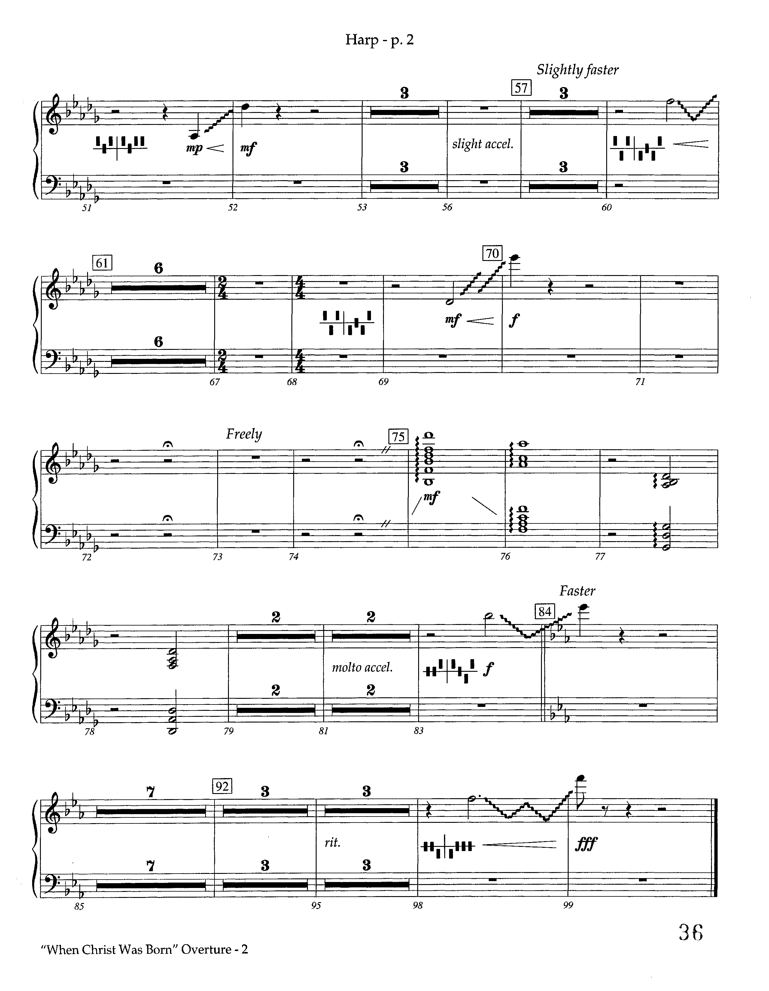 When Christ Was Born Overture (Instrumental) Harp (Lifeway Worship / Arr. Kevin Tison)