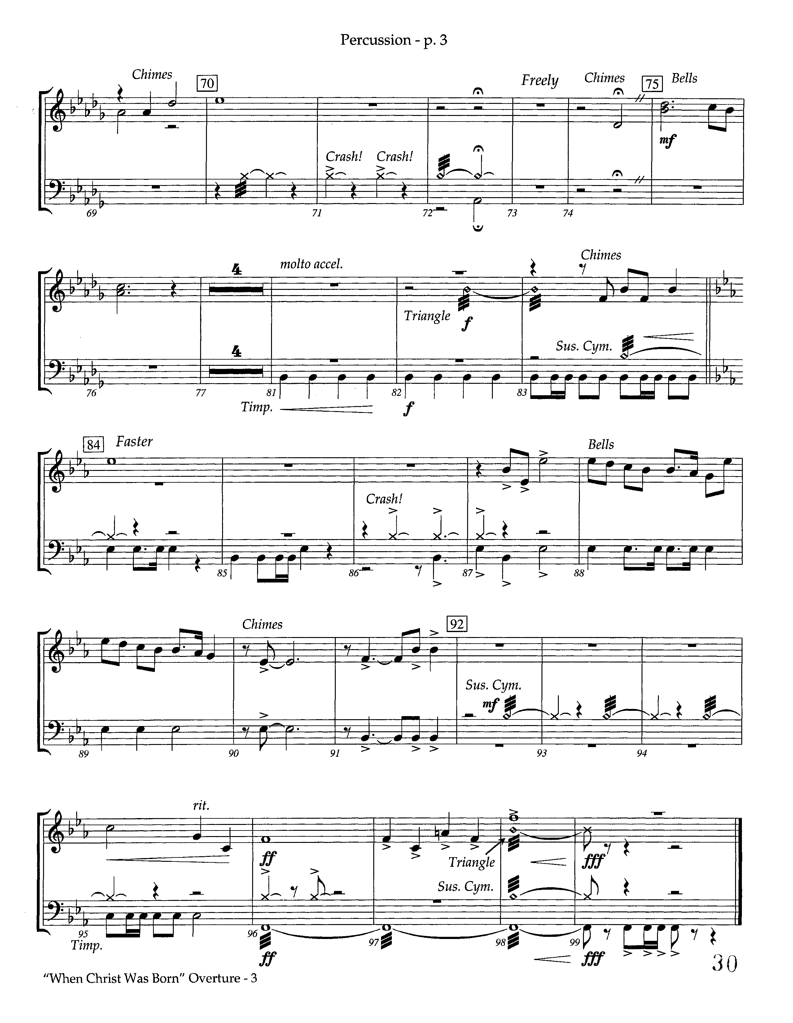 When Christ Was Born Overture (Instrumental) Percussion (Lifeway Worship / Arr. Kevin Tison)