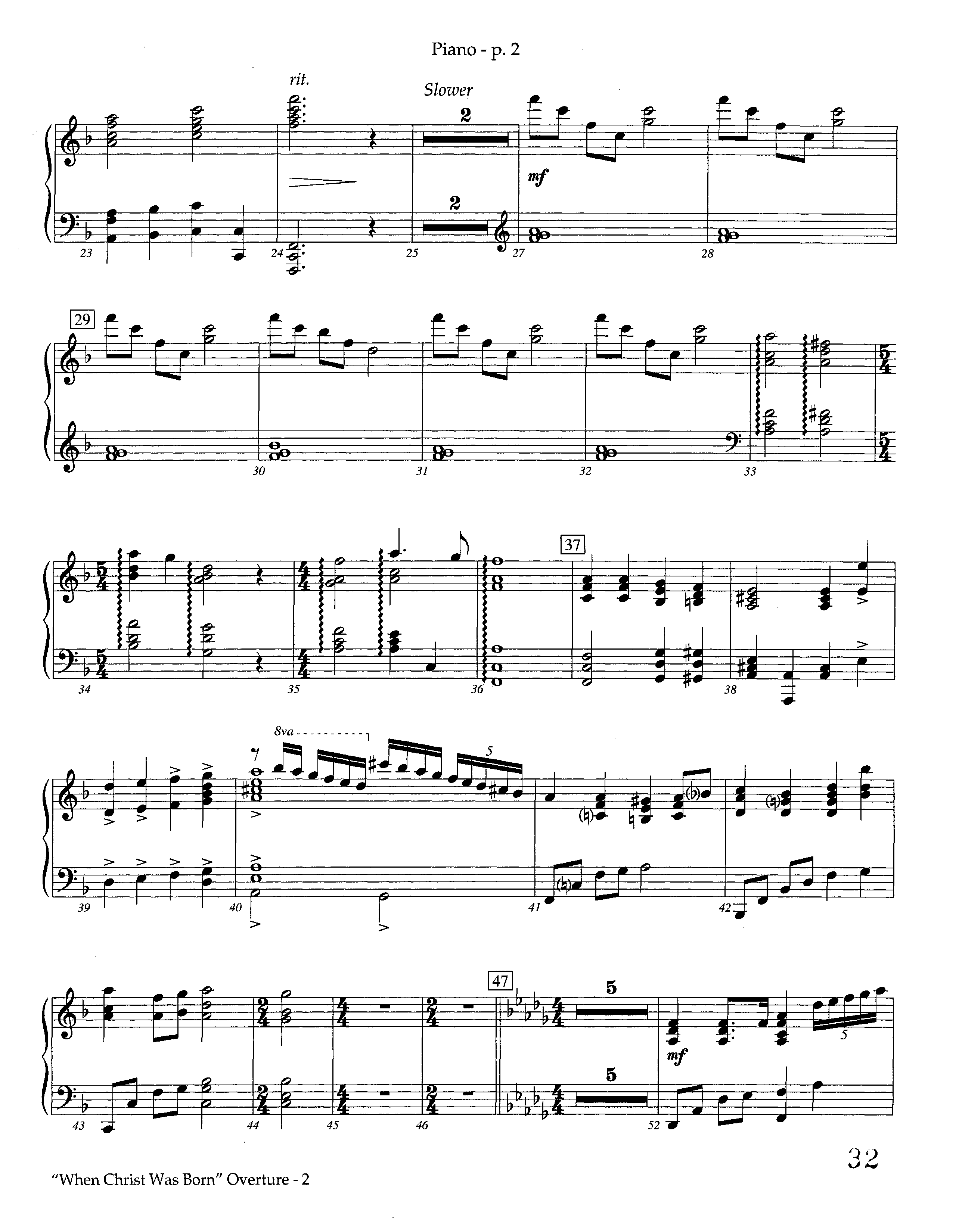 When Christ Was Born Overture (Instrumental) Piano Sheet (Lifeway Worship / Arr. Kevin Tison)