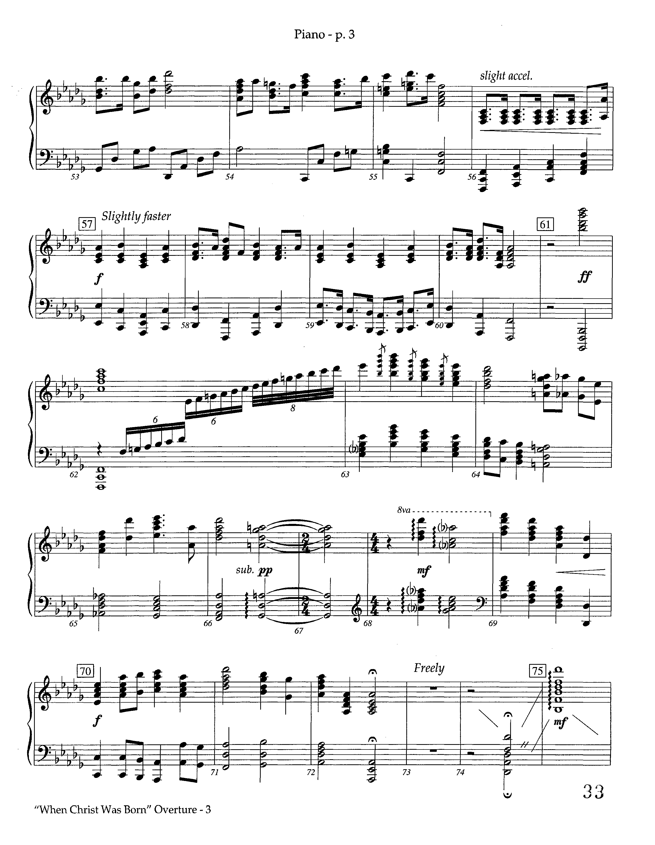 When Christ Was Born Overture (Instrumental) Piano Sheet (Lifeway Worship / Arr. Kevin Tison)