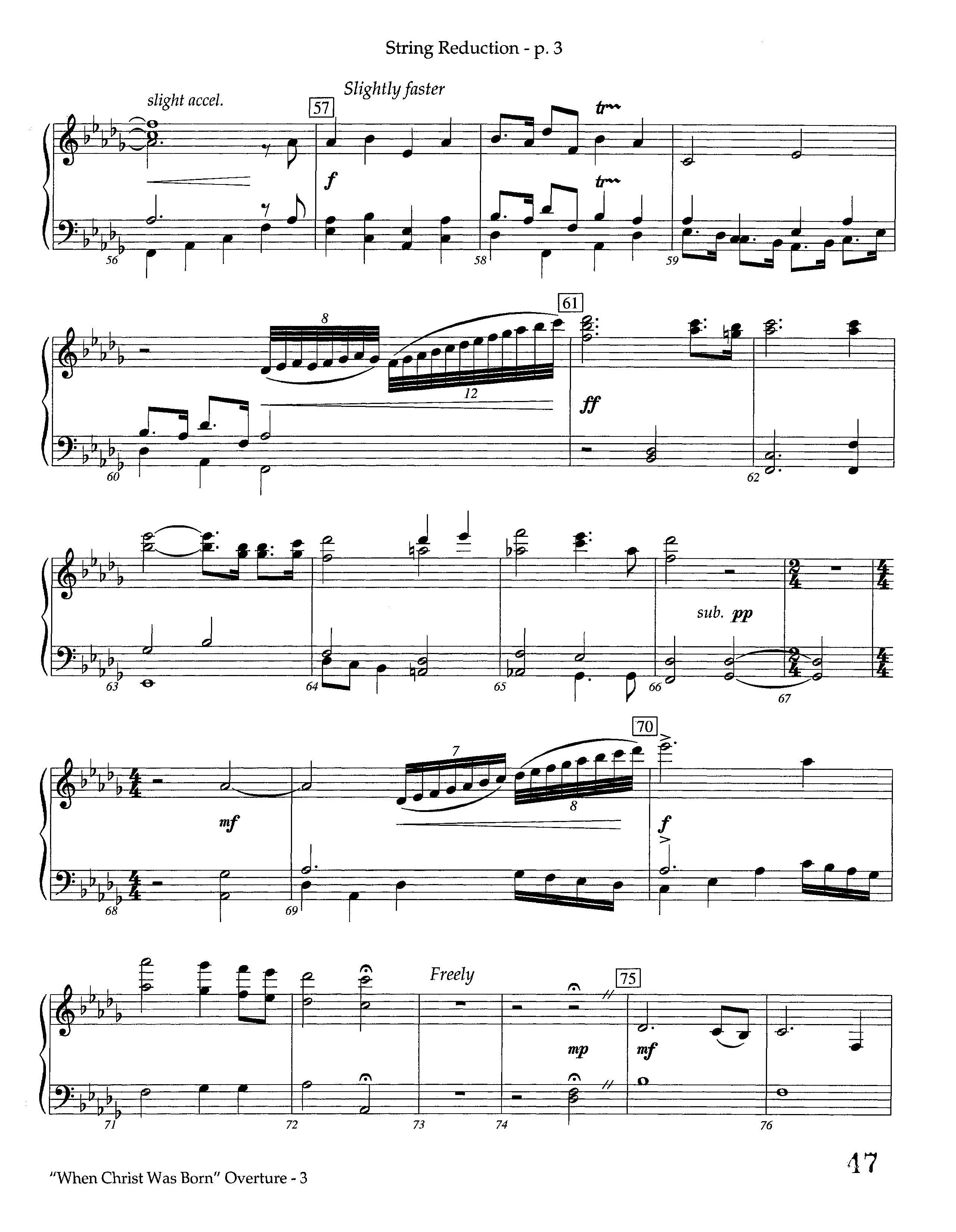 When Christ Was Born Overture (Instrumental) String Reduction (Lifeway Worship / Arr. Kevin Tison)