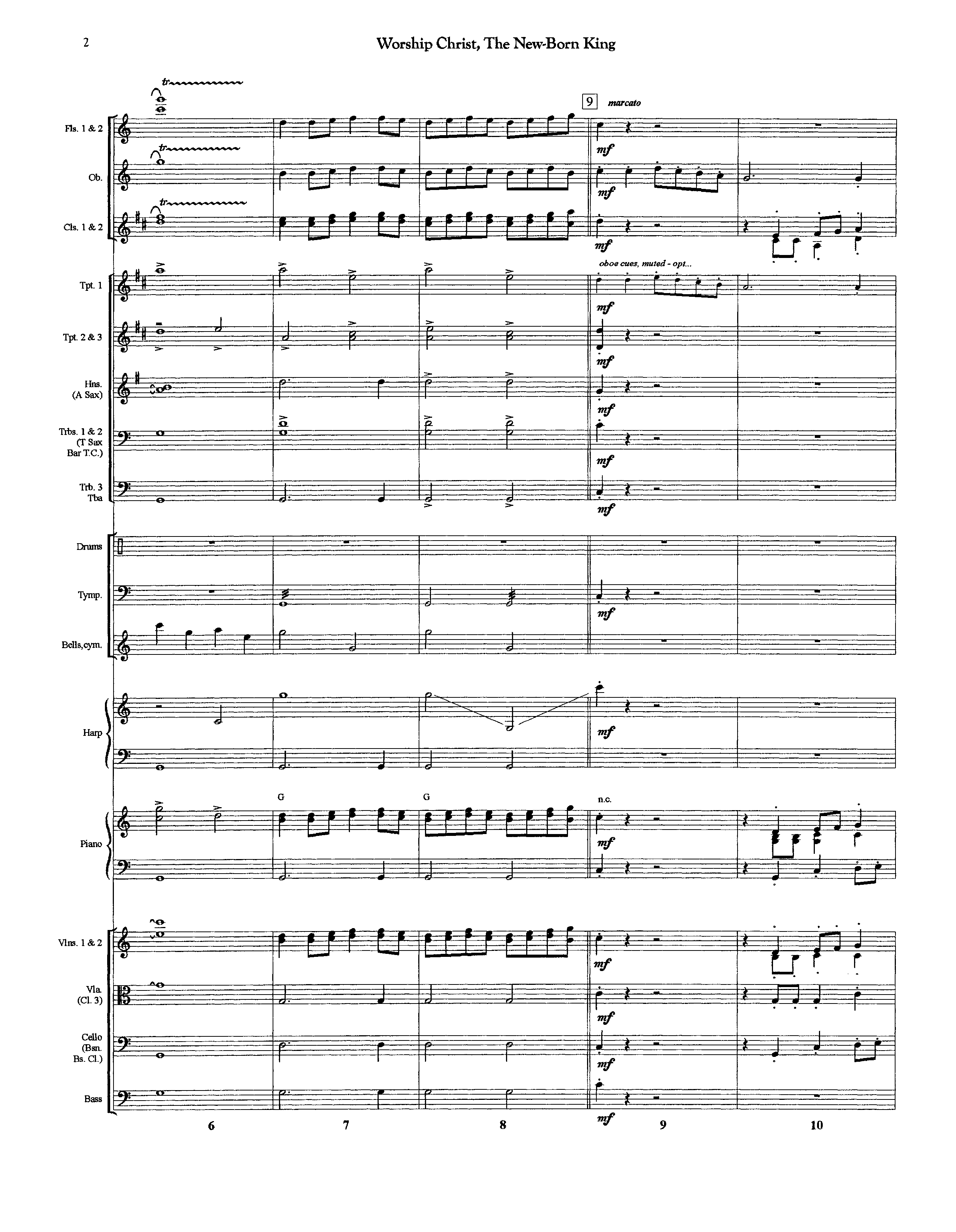 Worship Christ The Newborn King (Instrumental) Orchestration (Lifeway Worship / Arr. Jeff Cranfill)