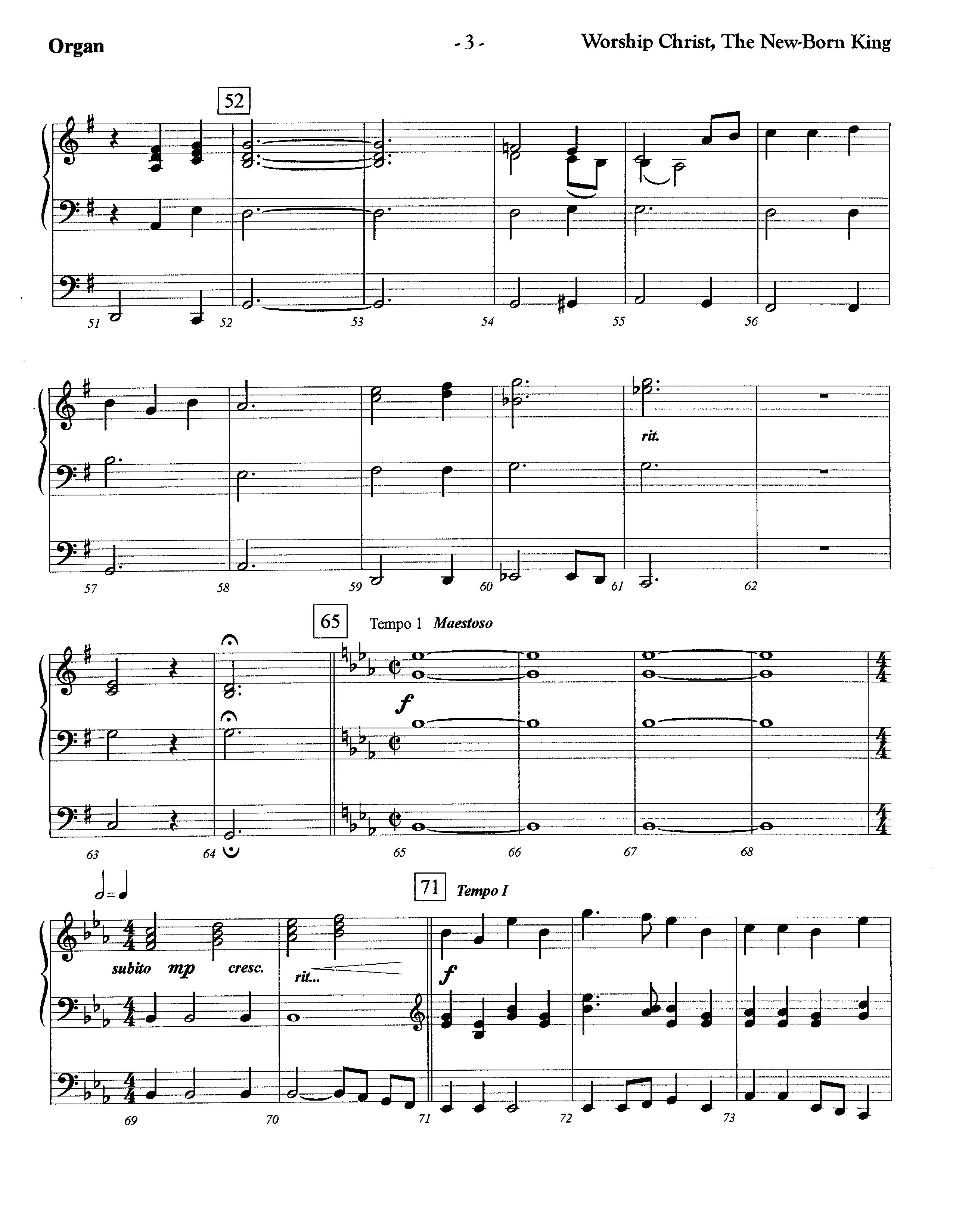 Worship Christ The Newborn King (Instrumental) Organ (Lifeway Worship / Arr. Jeff Cranfill)