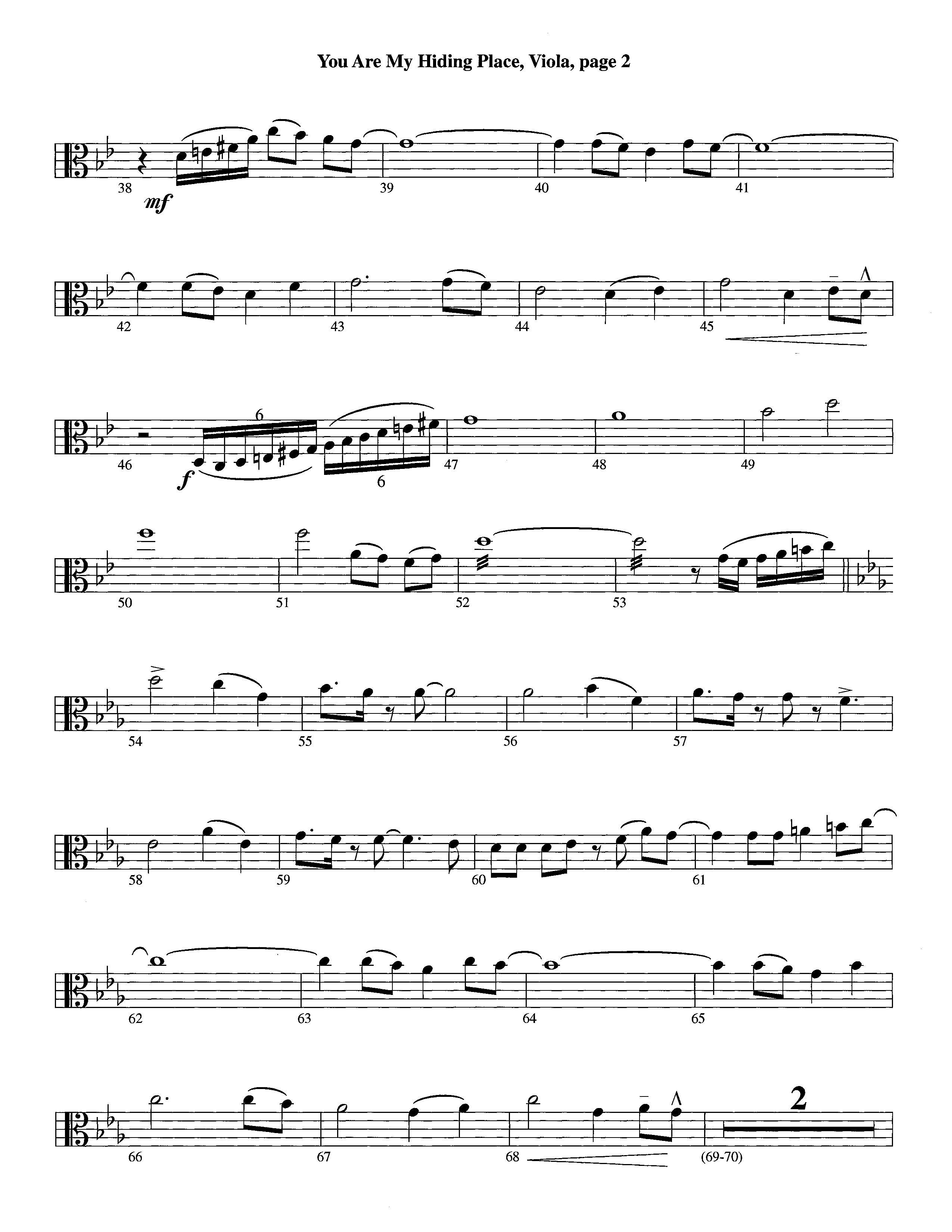 You Are My Hiding Place (Instrumental) Viola (Lifeway Worship / Arr. Michael Lawrence)