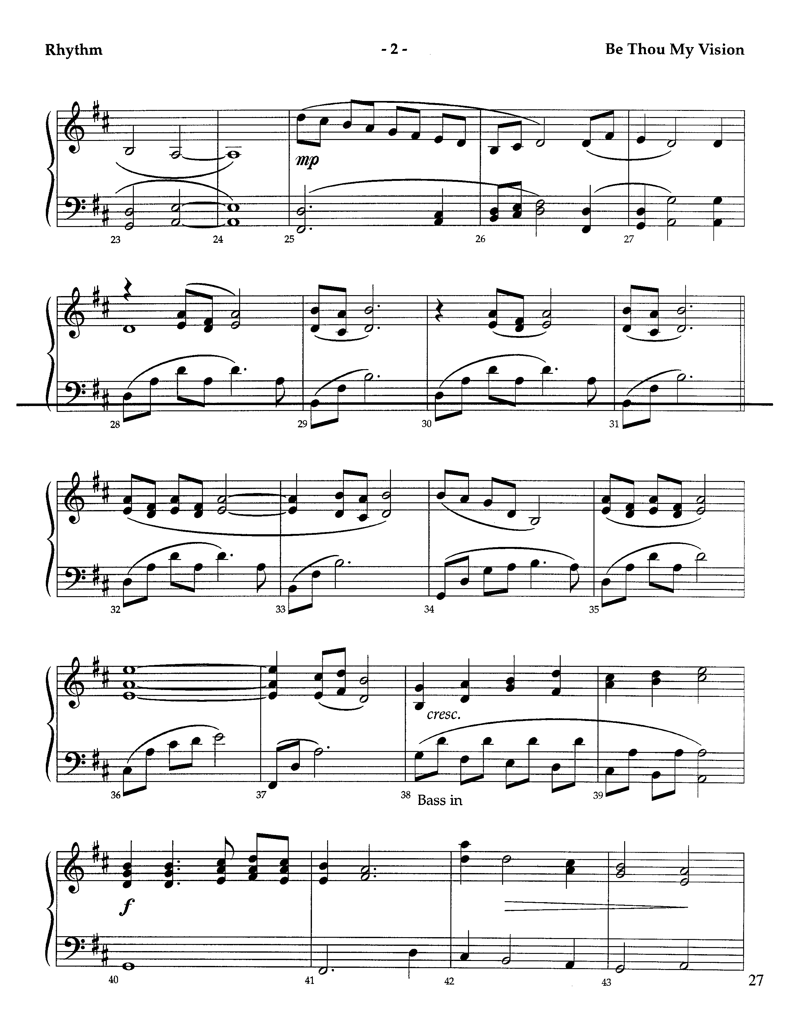 Be Thou My Vision (Instrumental) Piano/Rhythm (Lifeway Worship / Arr. Aaron Weitekamp)