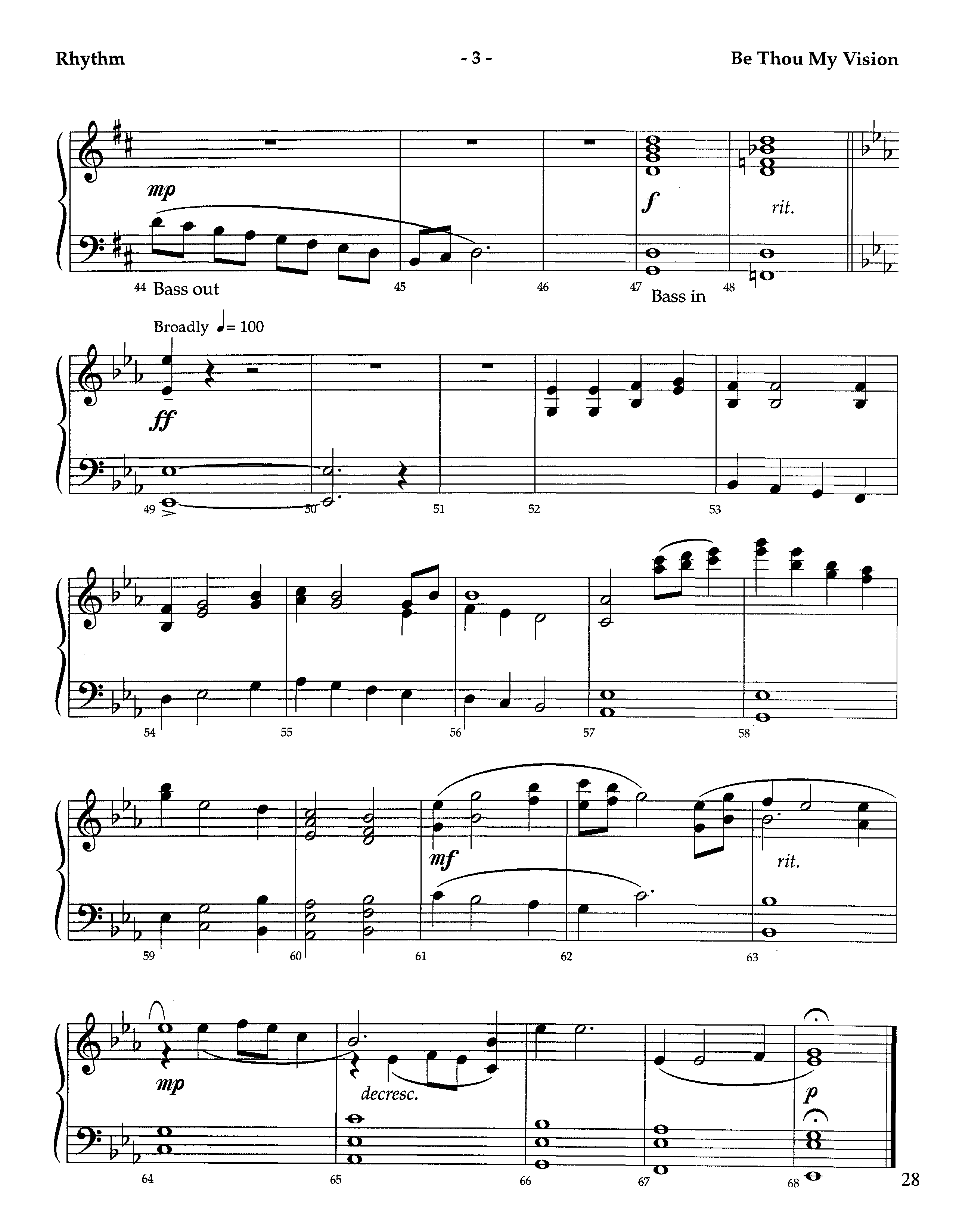 Be Thou My Vision (Instrumental) Piano/Rhythm (Lifeway Worship / Arr. Aaron Weitekamp)