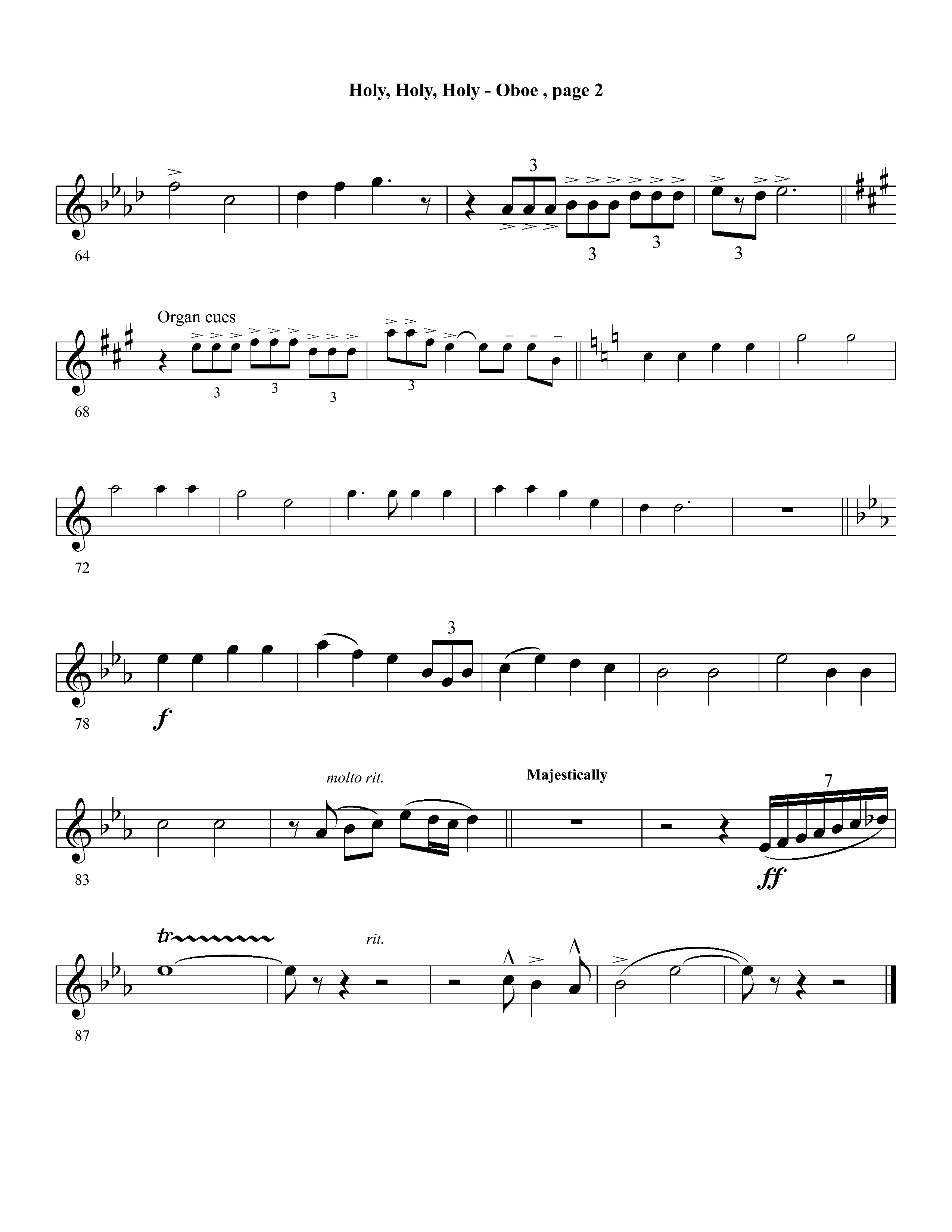 Holy Holy Holy (Instrumental) Oboe (Lifeway Worship / Arr. David Winkler)