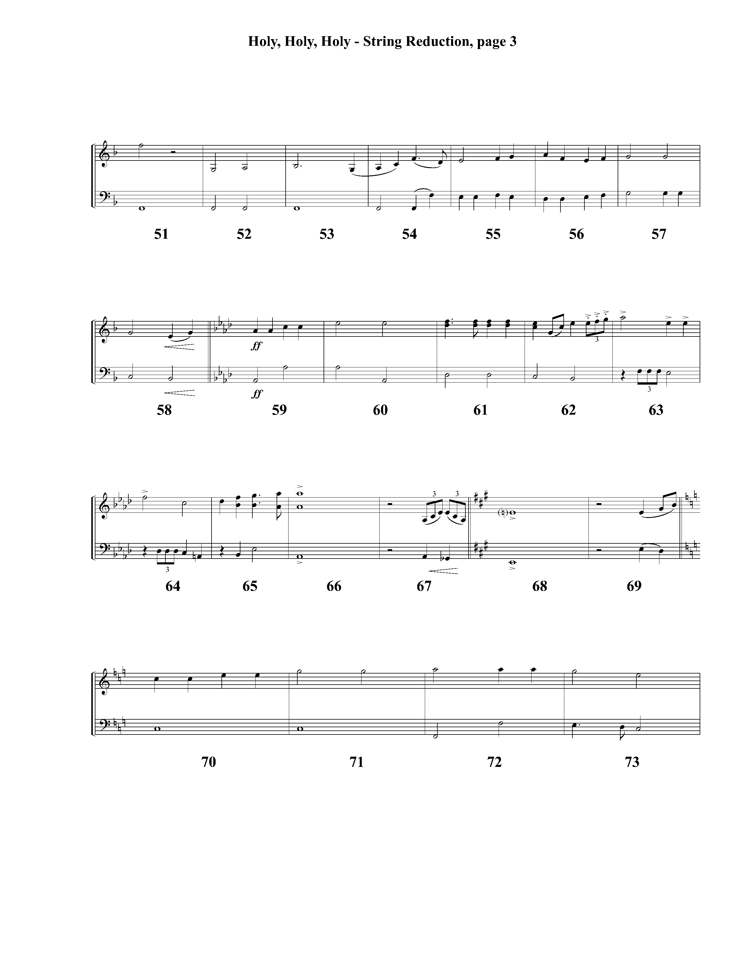 Holy Holy Holy (Instrumental) String Reduction (Lifeway Worship / Arr. David Winkler)