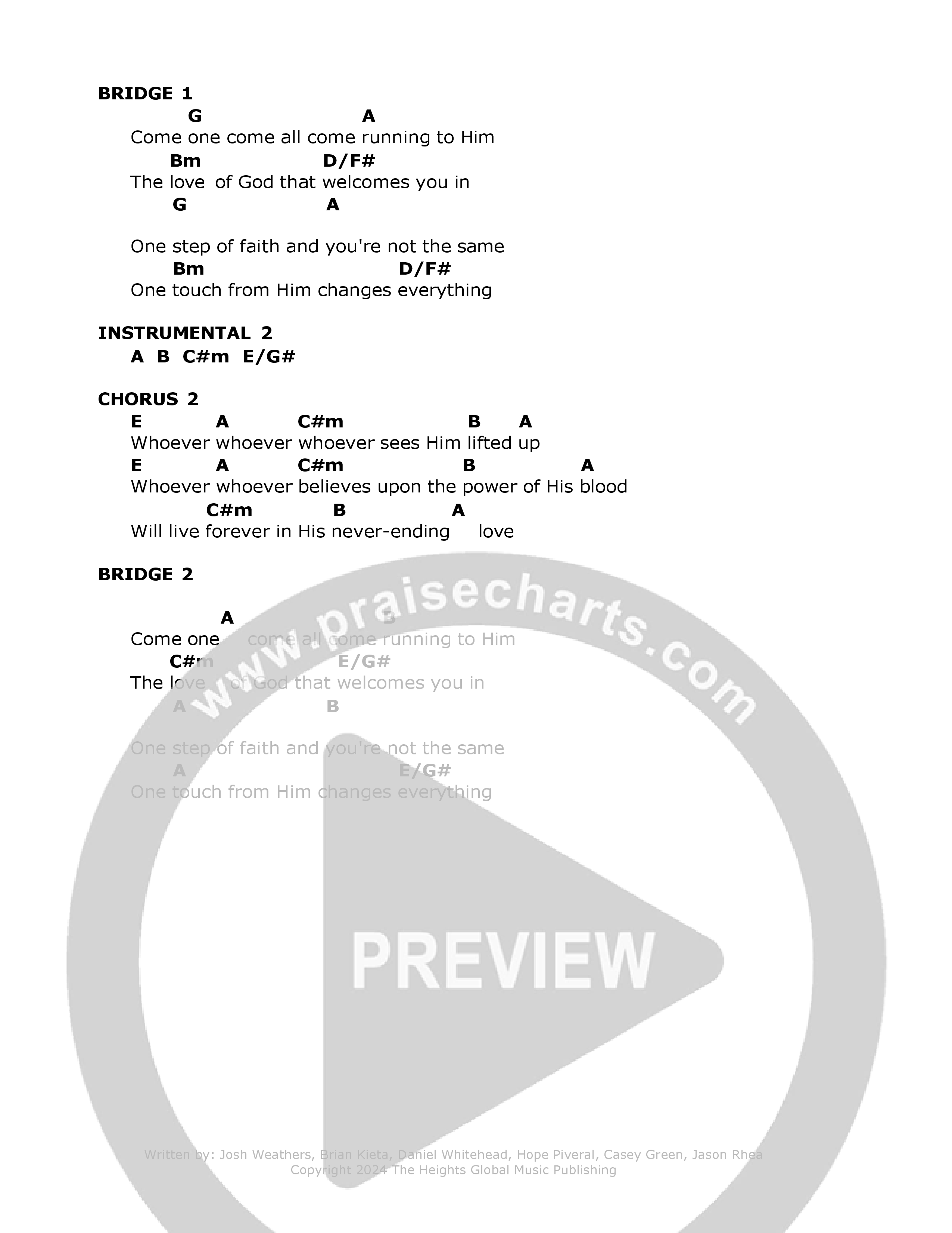 Whoever (Live) Chord Chart (The Heights Worship)