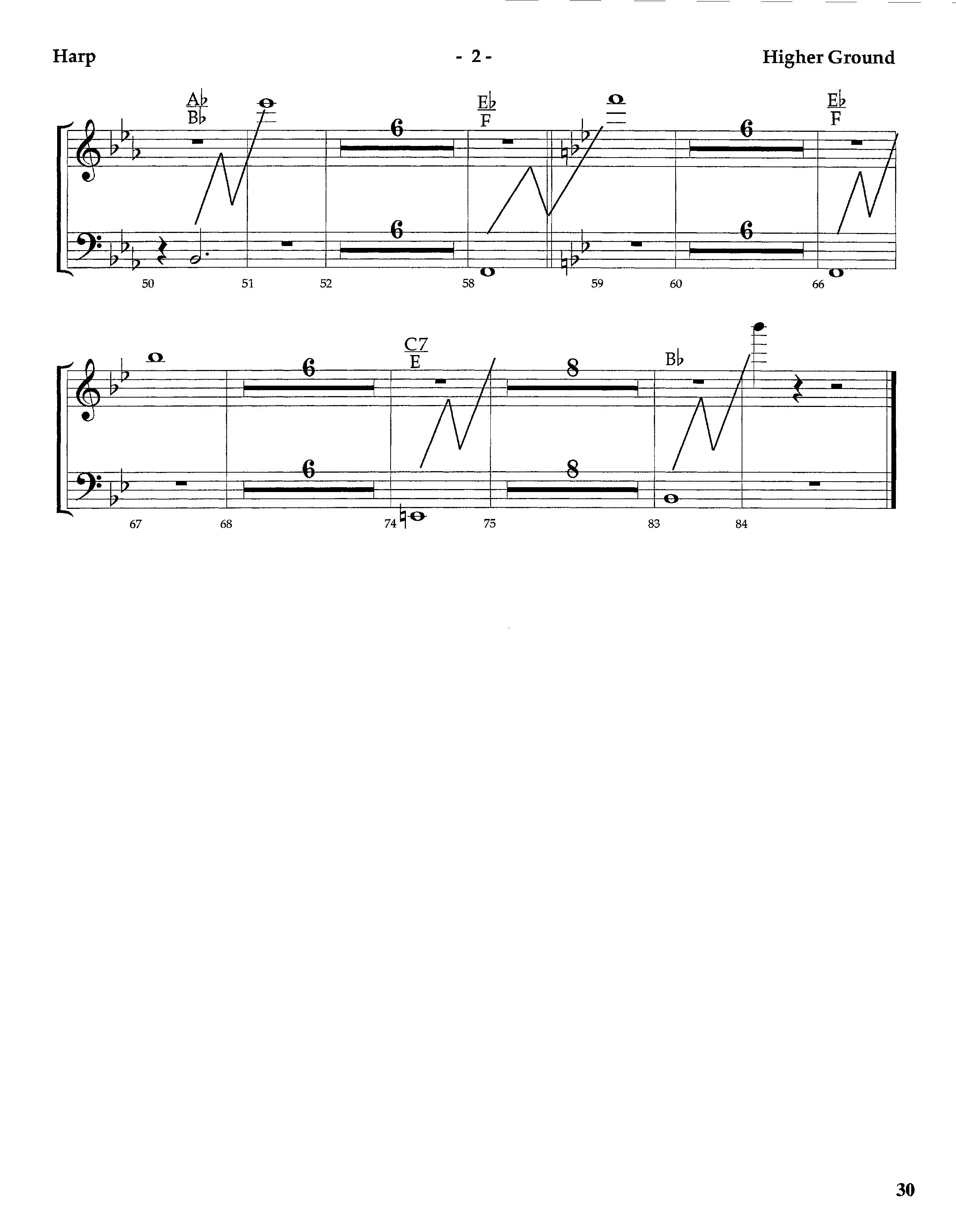 Higher Ground (Instrumental) Harp (Lifeway Worship / Arr. Tom Payne)