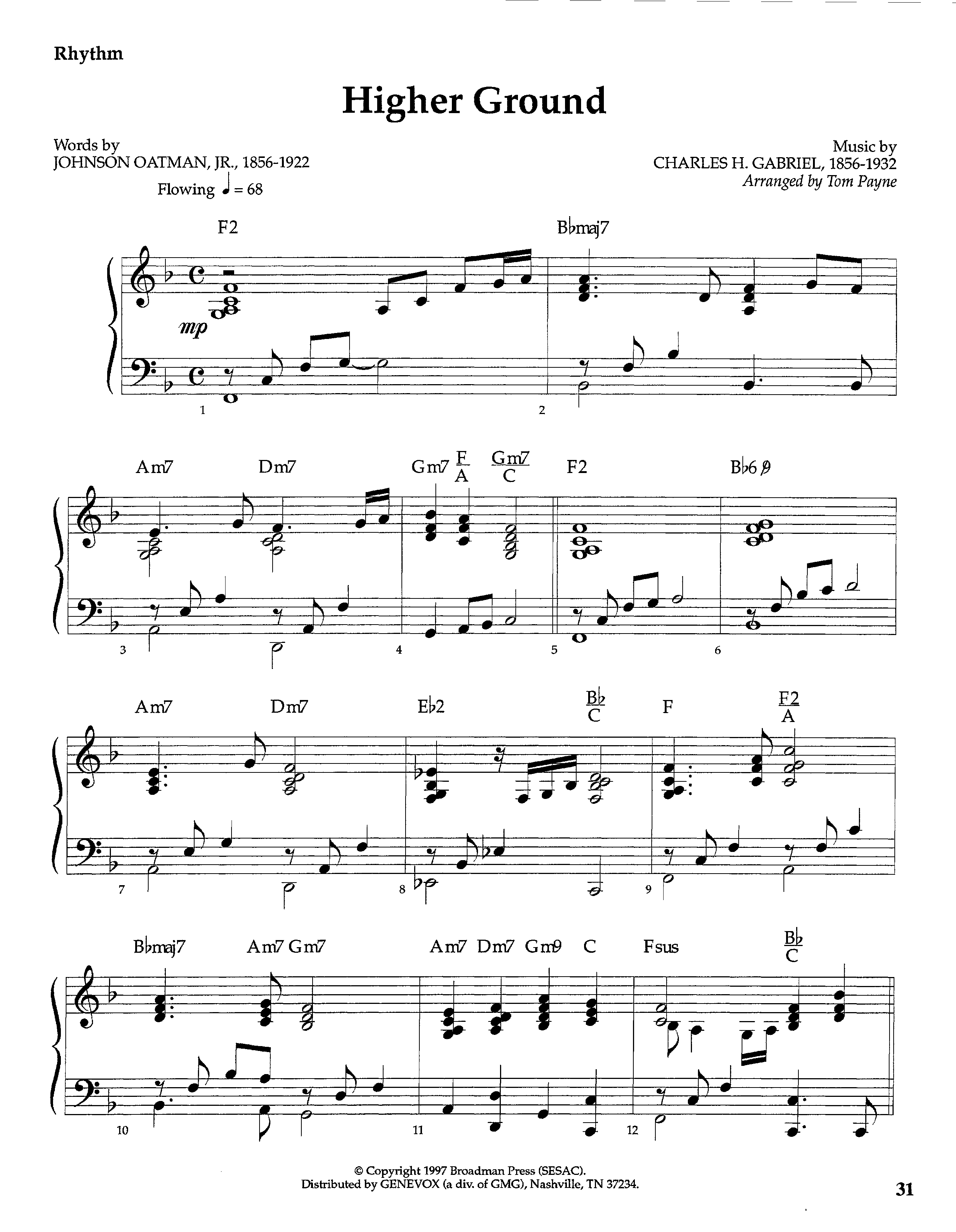 Higher Ground (Instrumental) Rhythm Chart (Lifeway Worship / Arr. Tom Payne)