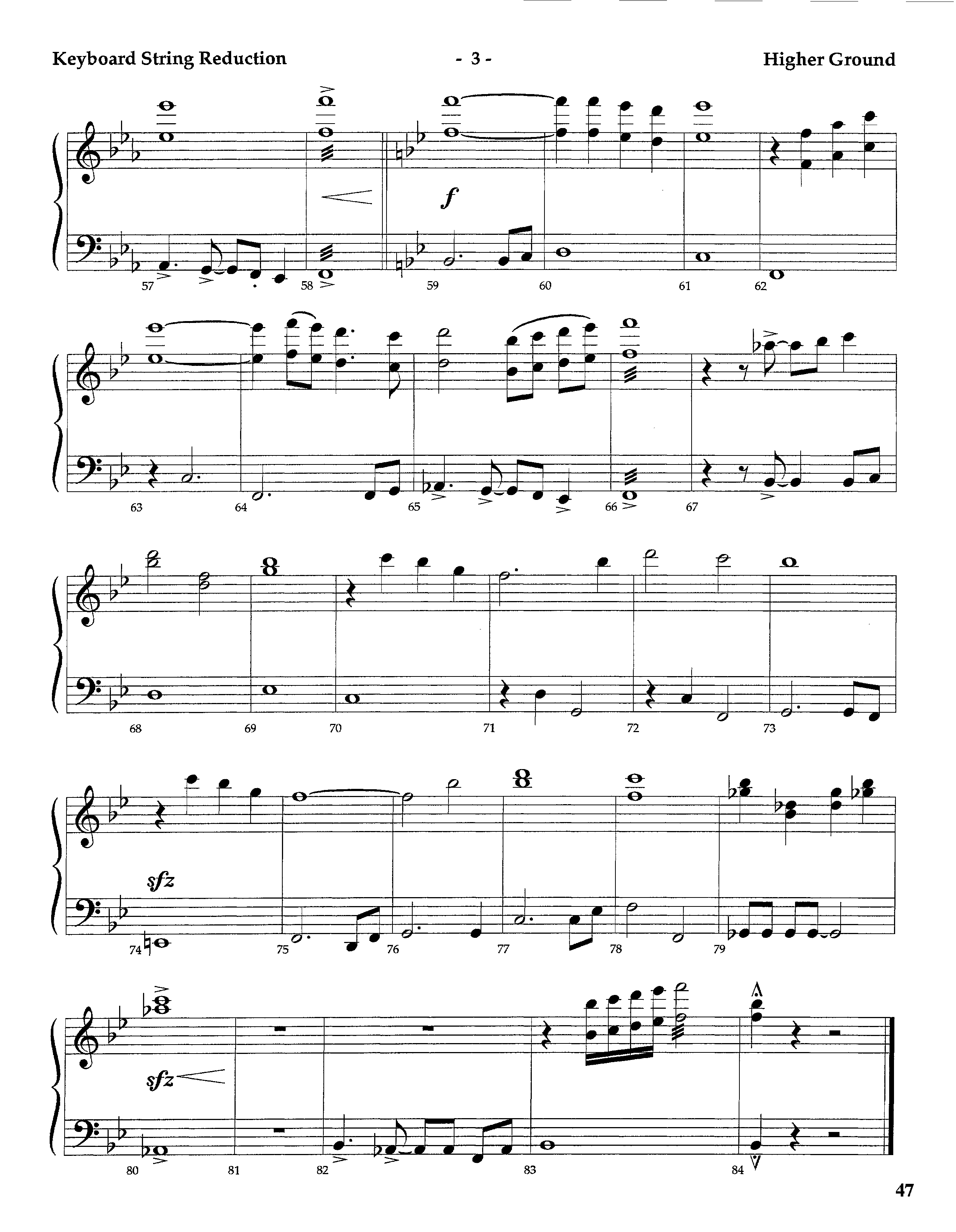 Higher Ground (Instrumental) String Reduction (Lifeway Worship / Arr. Tom Payne)