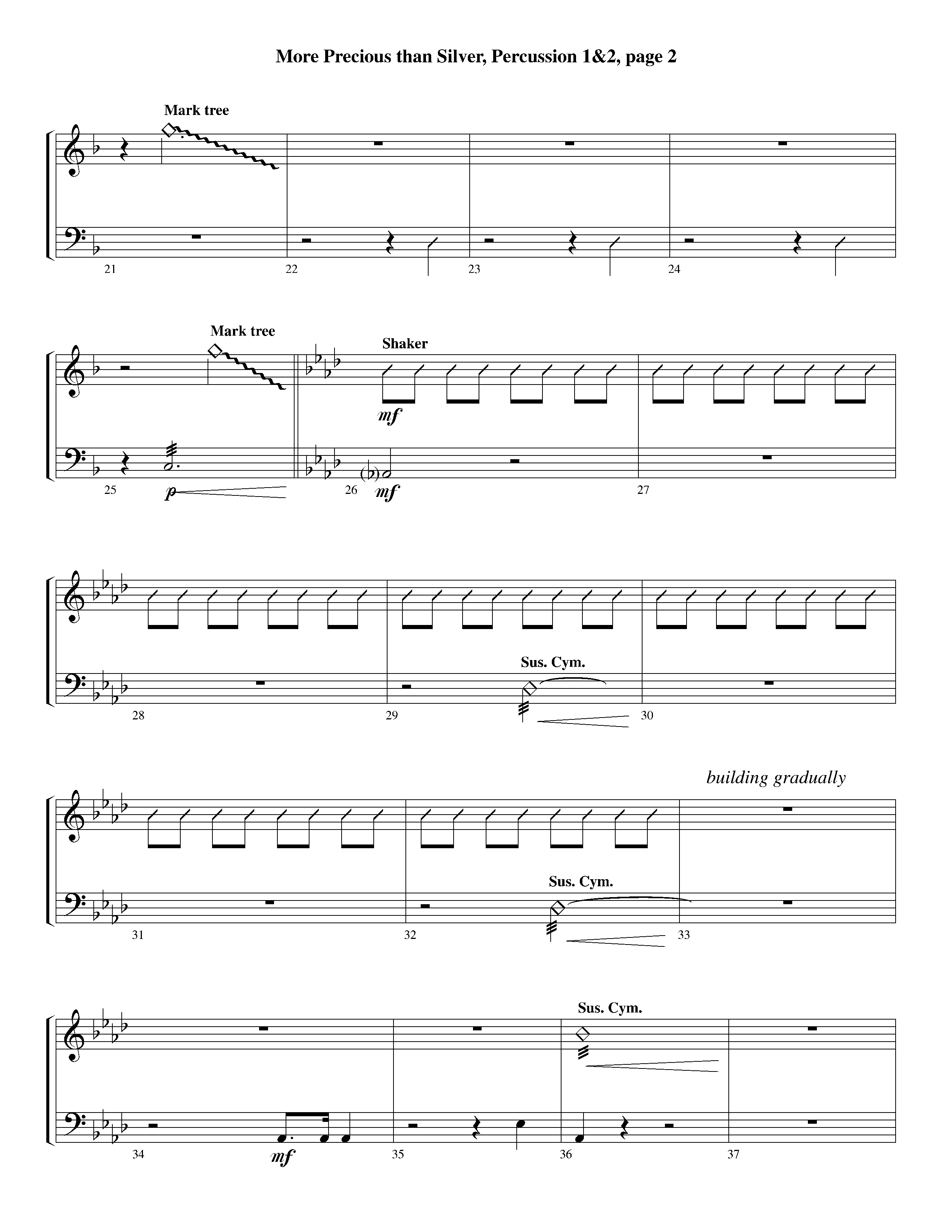 More Precious Than Silver (Instrumental) Percussion 1/2 (Lifeway Worship / Arr. Steve Dunn)