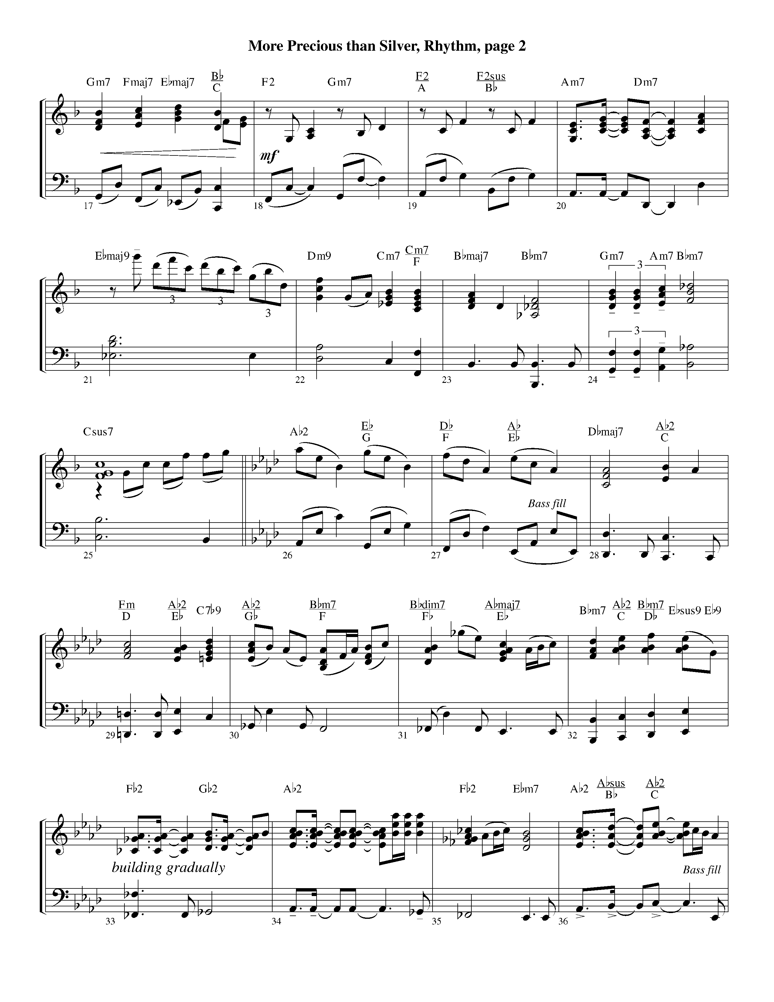 More Precious Than Silver (Instrumental) Piano/Rhythm (Lifeway Worship / Arr. Steve Dunn)