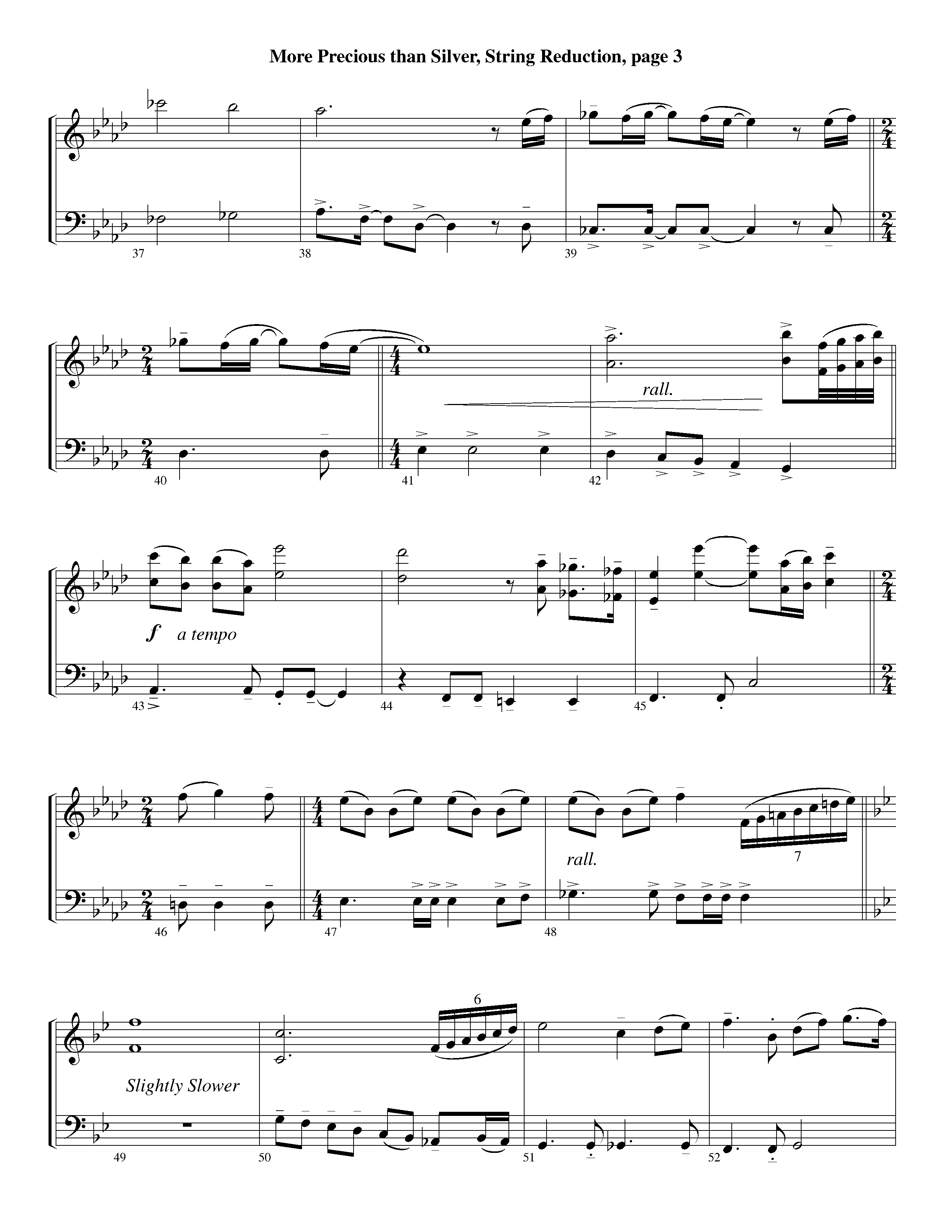 More Precious Than Silver (Instrumental) String Reduction (Lifeway Worship / Arr. Steve Dunn)