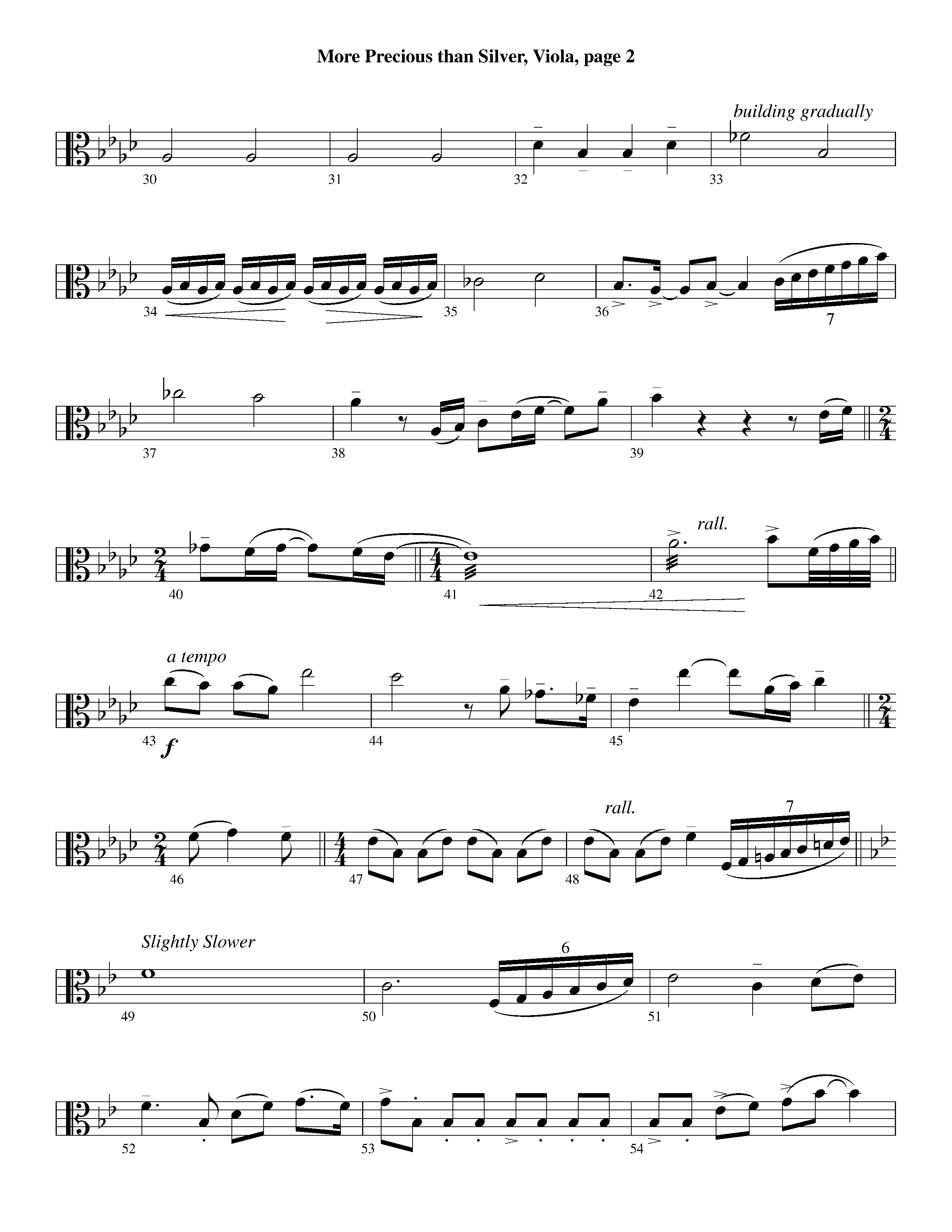 More Precious Than Silver (Instrumental) Viola (Lifeway Worship / Arr. Steve Dunn)