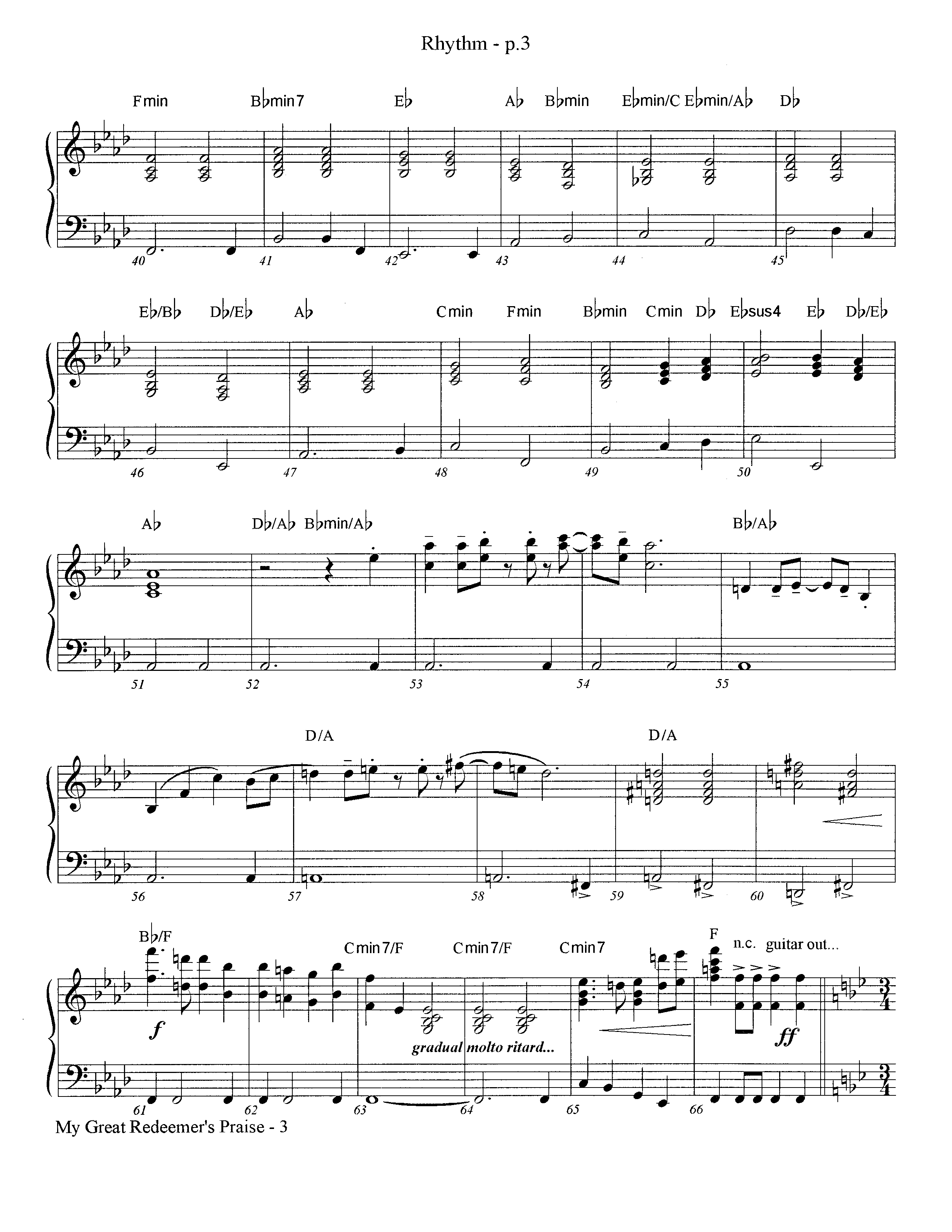 My Great Redeemer's Praise (Instrumental) Piano/Rhythm (Lifeway Worship / Arr. Jeff Cranfill)