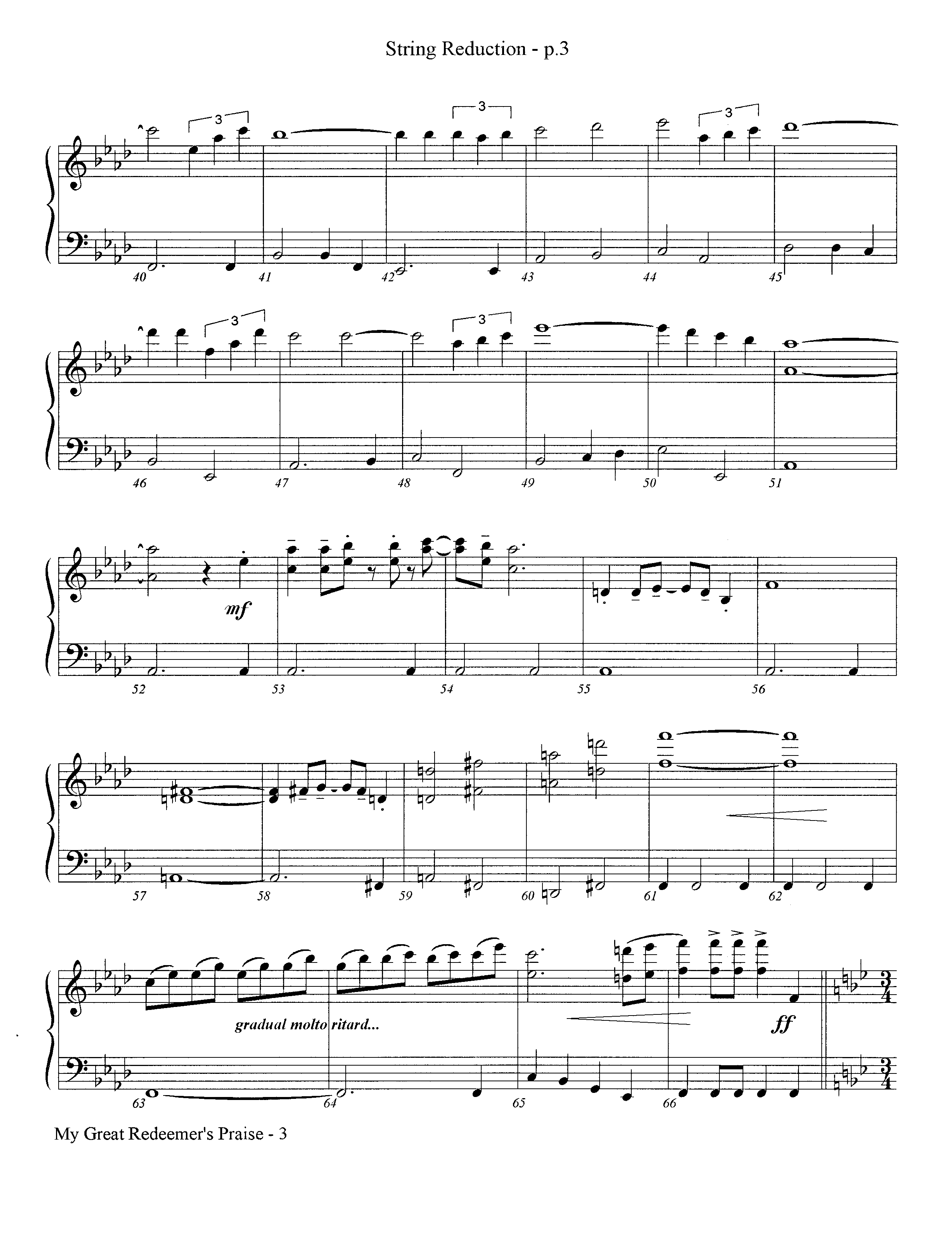 My Great Redeemer's Praise (Instrumental) String Reduction (Lifeway Worship / Arr. Jeff Cranfill)