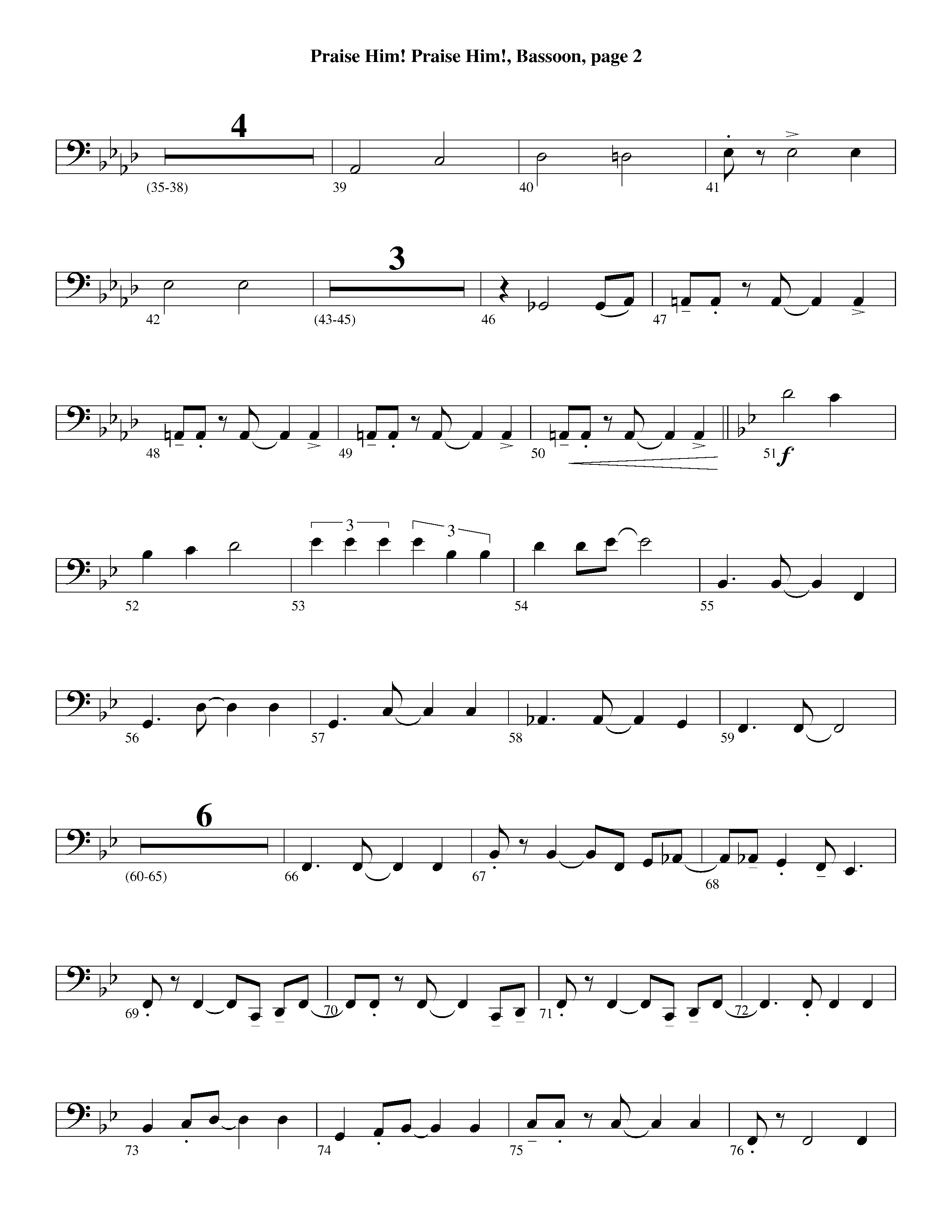 Praise Him Praise Him (Instrumental) Bassoon (Lifeway Worship / Arr. Jeff Cranfill)